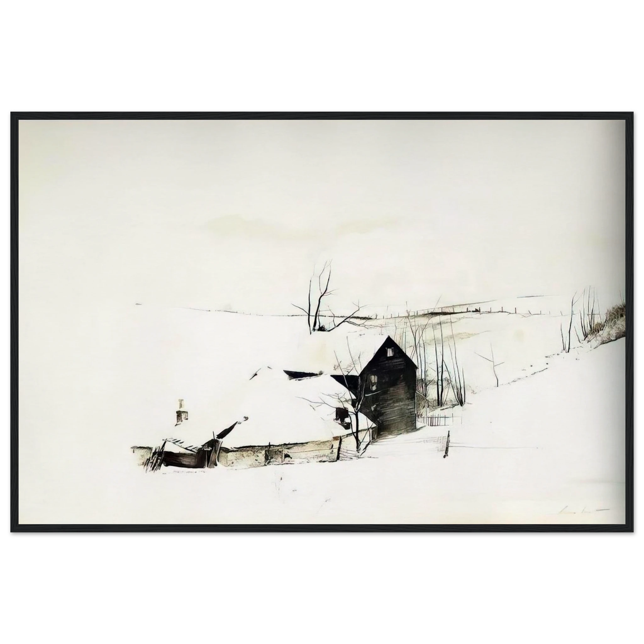THE CORNER Framed Poster | Andrew Wyeth Framed Prints Wall Art | Andrew Wyeth Prints