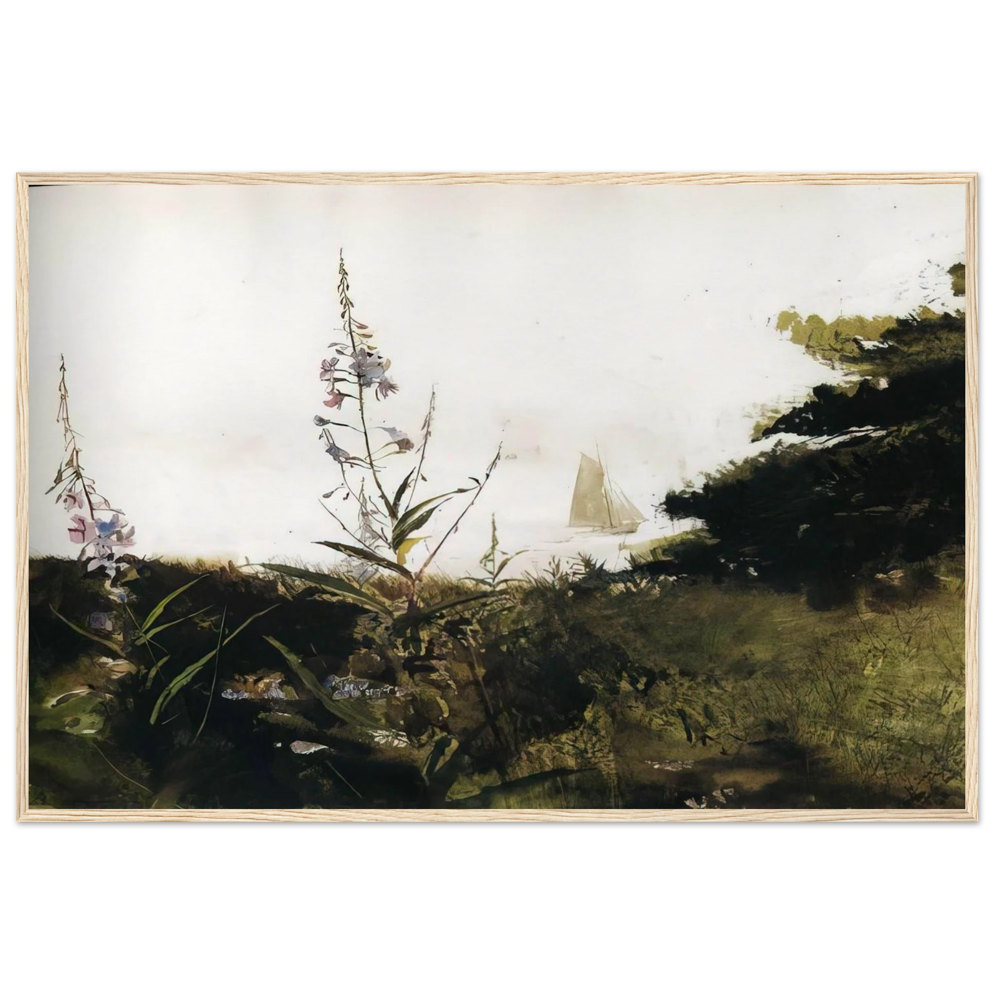 UNDER SAIL Framed Poster | Andrew Wyeth Framed Prints Wall Art | Andrew Wyeth Prints