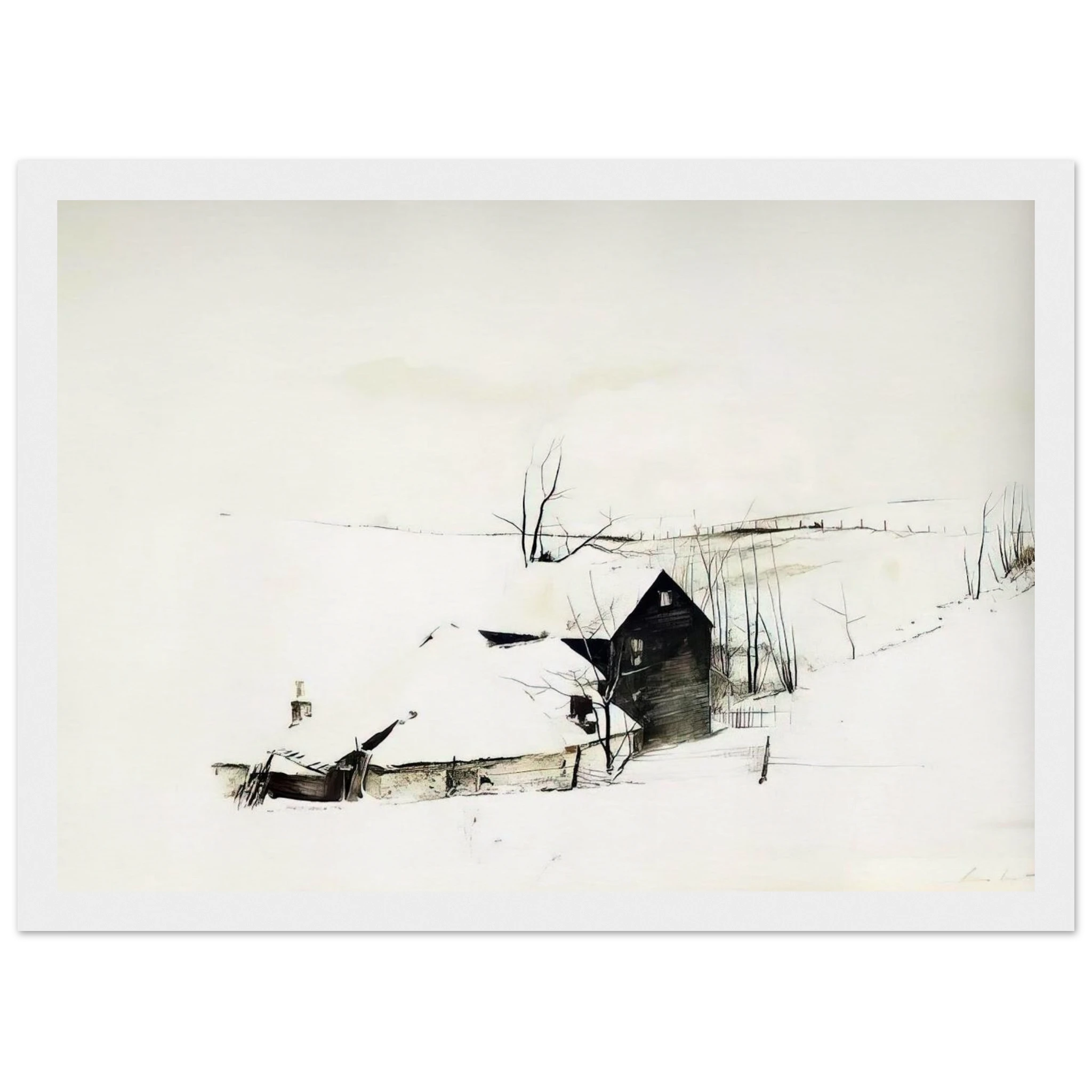 THE CORNER Framed Poster | Andrew Wyeth Framed Prints Wall Art | Andrew Wyeth Prints