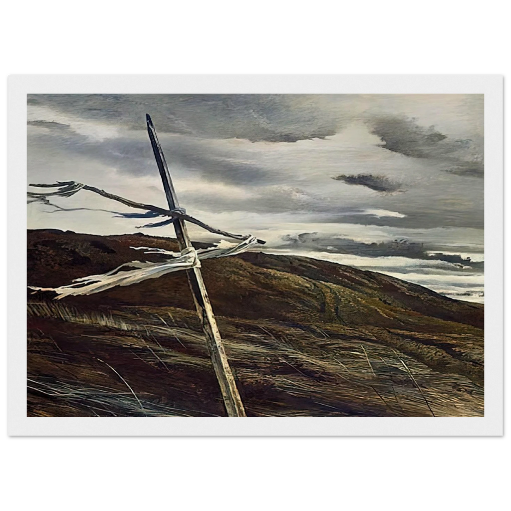 DODGES RIDGE 1947 Framed Poster | Andrew Wyeth Framed Prints Wall Art | Andrew Wyeth Prints