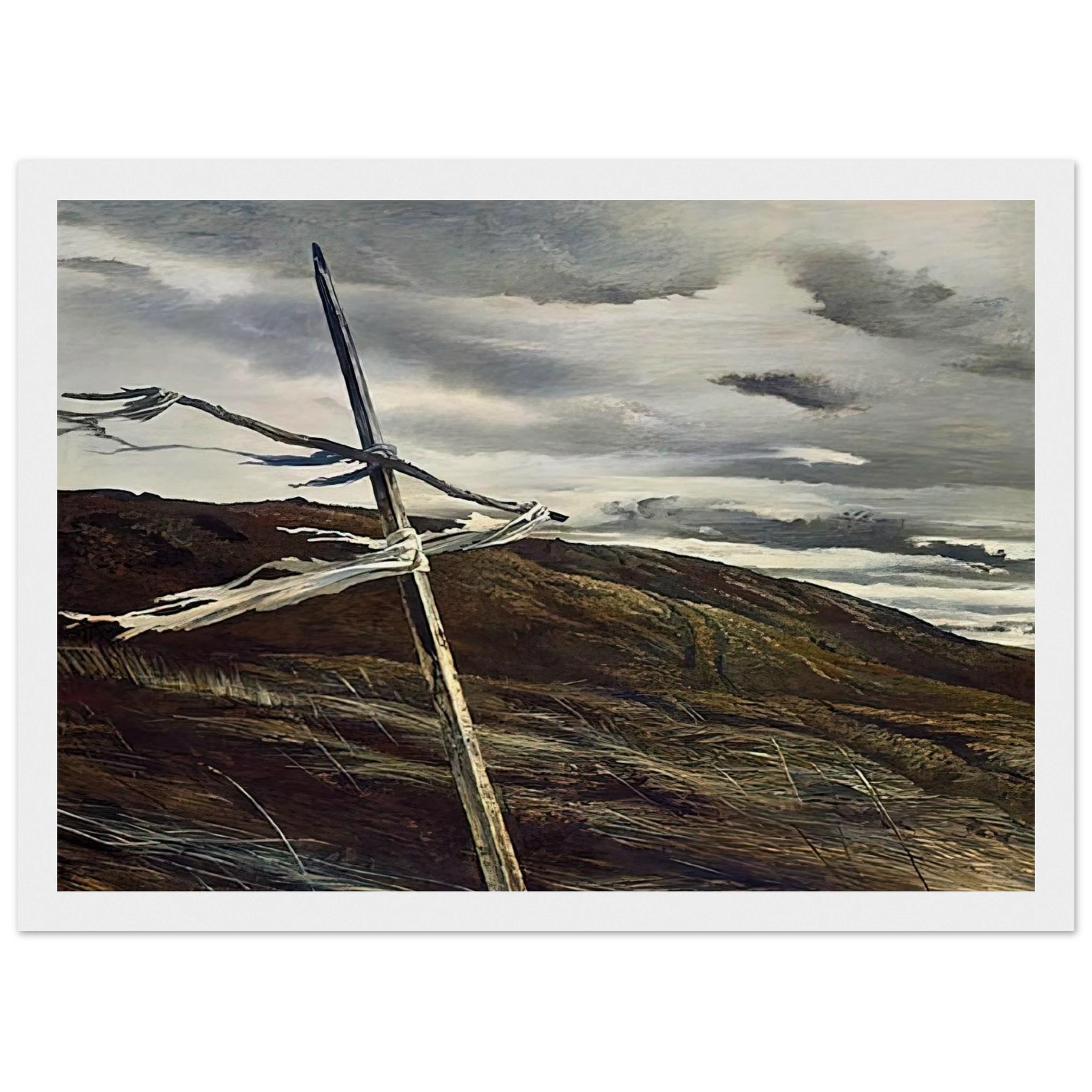 DODGES RIDGE 1947 Framed Poster | Andrew Wyeth Framed Prints Wall Art | Andrew Wyeth Prints