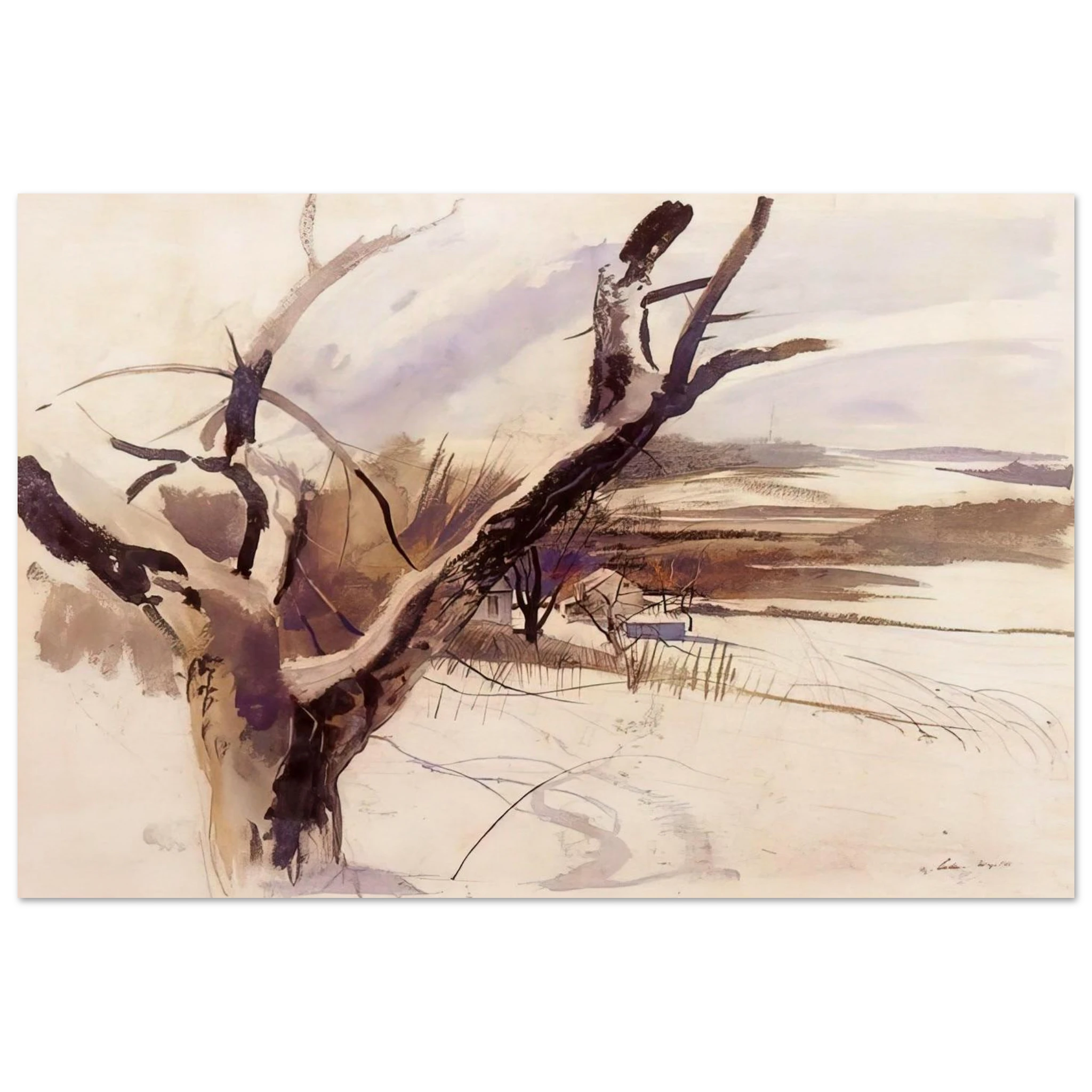 WINTER FARM SCENE Poster | Andrew Wyeth Poster | Andrew Wyeth Prints