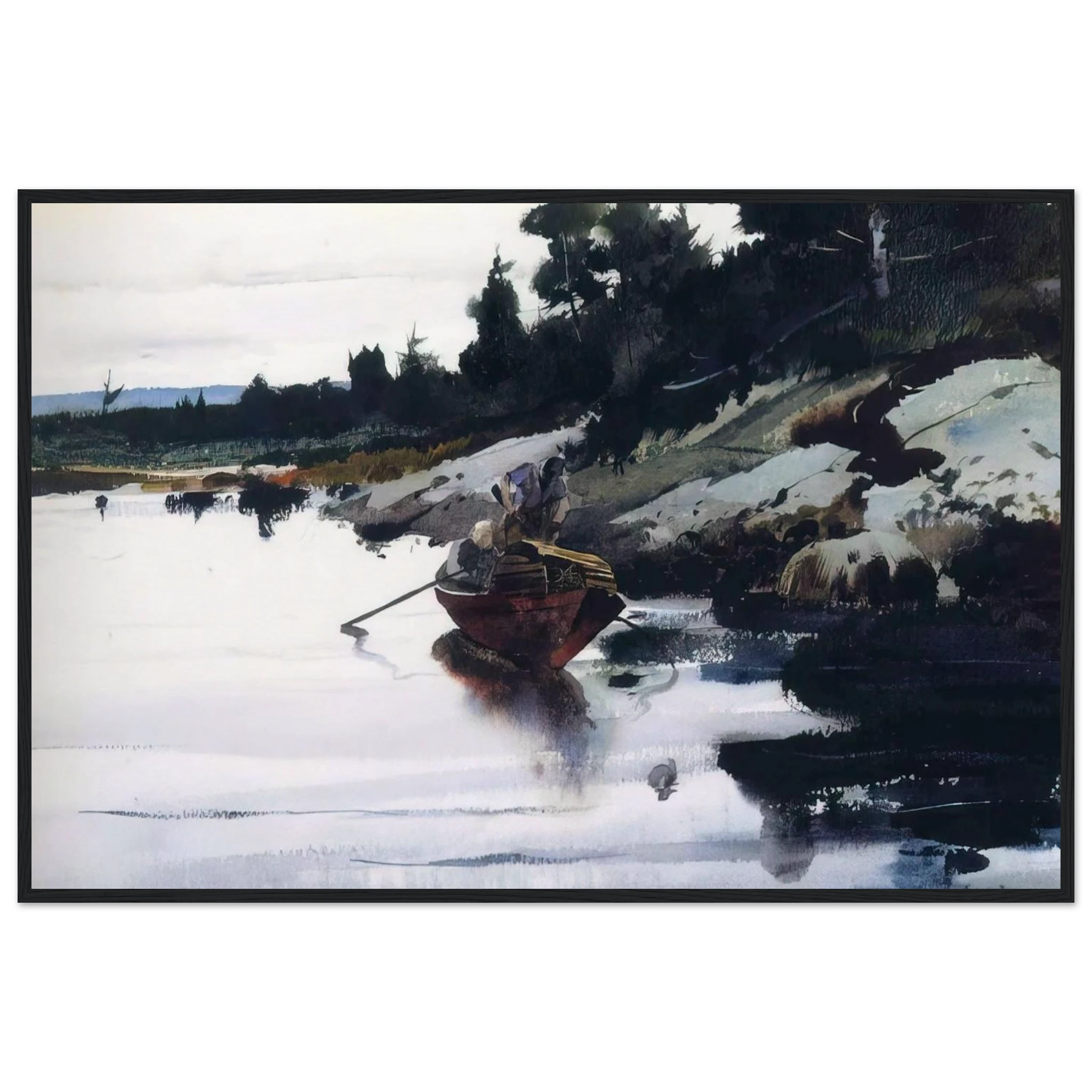 TURKEY COVE LEDGE Framed Poster | Andrew Wyeth Framed Prints Wall Art | Andrew Wyeth Prints