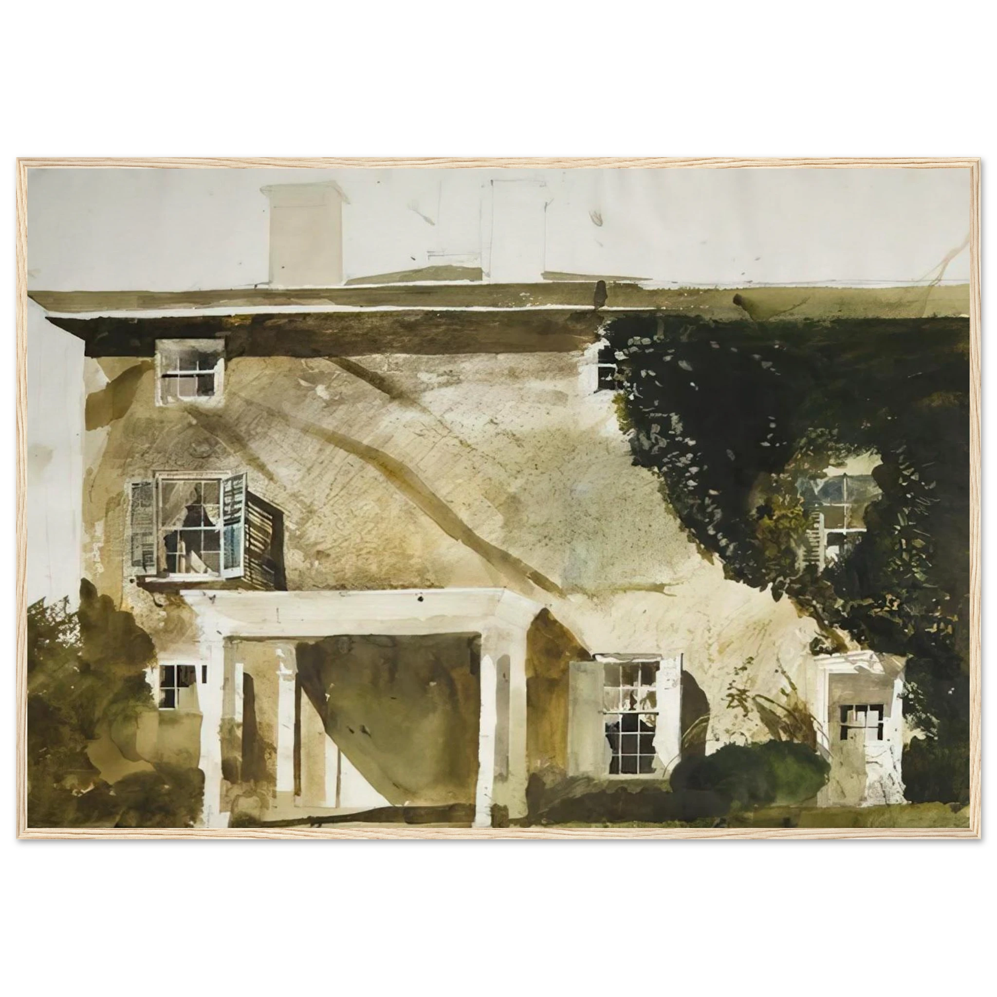 THE HATTON HOUSE 1967 Framed Poster | Andrew Wyeth Framed Prints Wall Art | Andrew Wyeth Prints