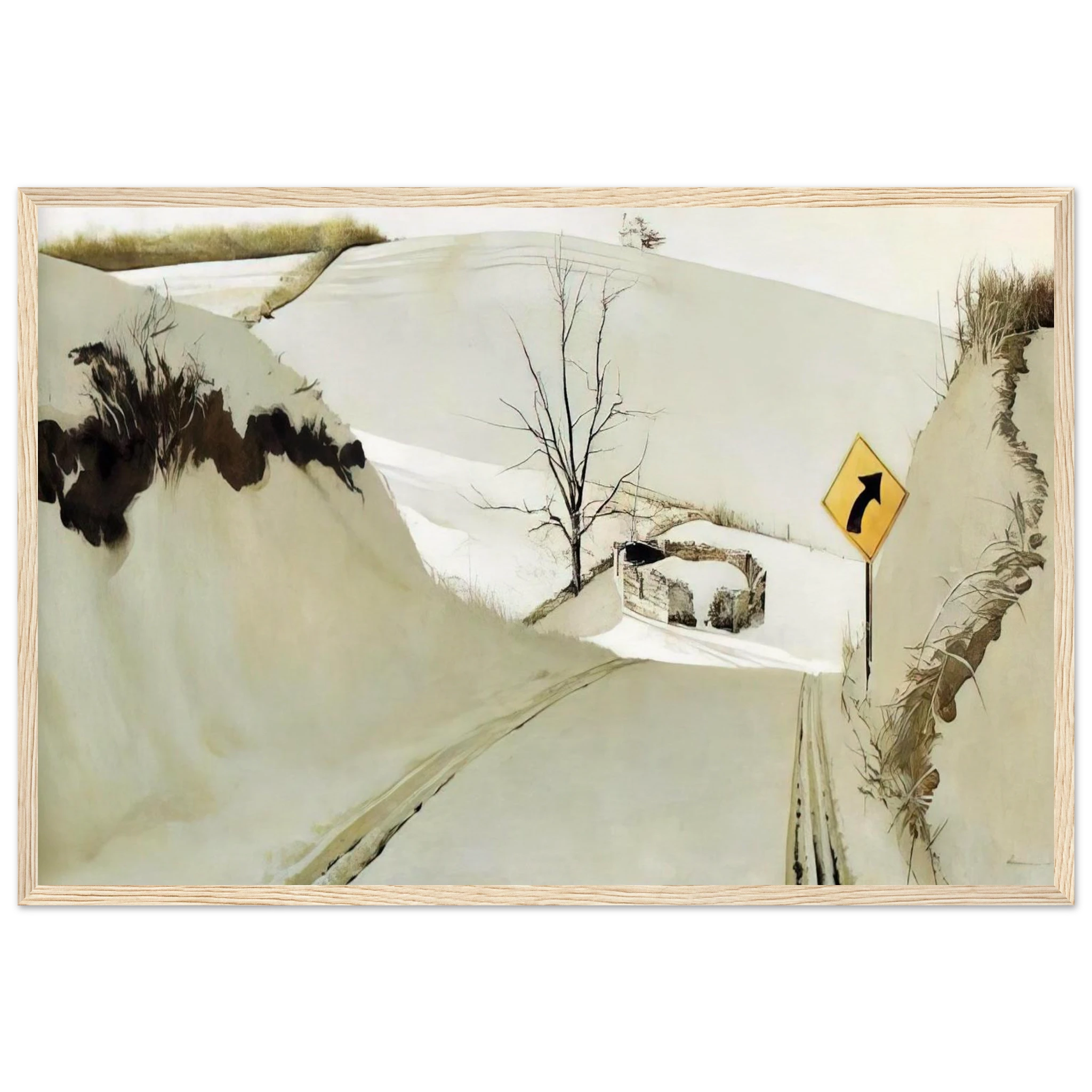 RING ROAD Framed Poster | Andrew Wyeth Framed Prints Wall Art | Andrew Wyeth Prints