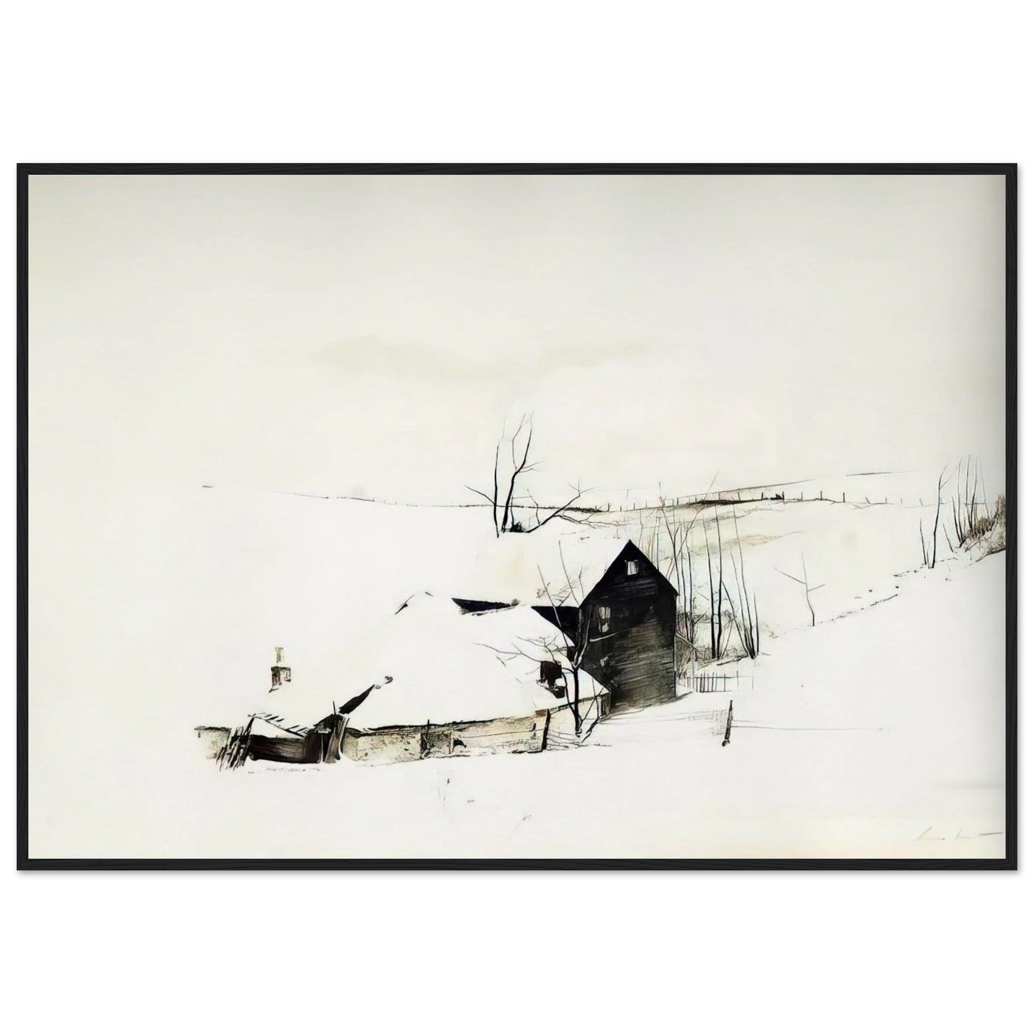 THE CORNER Framed Poster | Andrew Wyeth Framed Prints Wall Art | Andrew Wyeth Prints