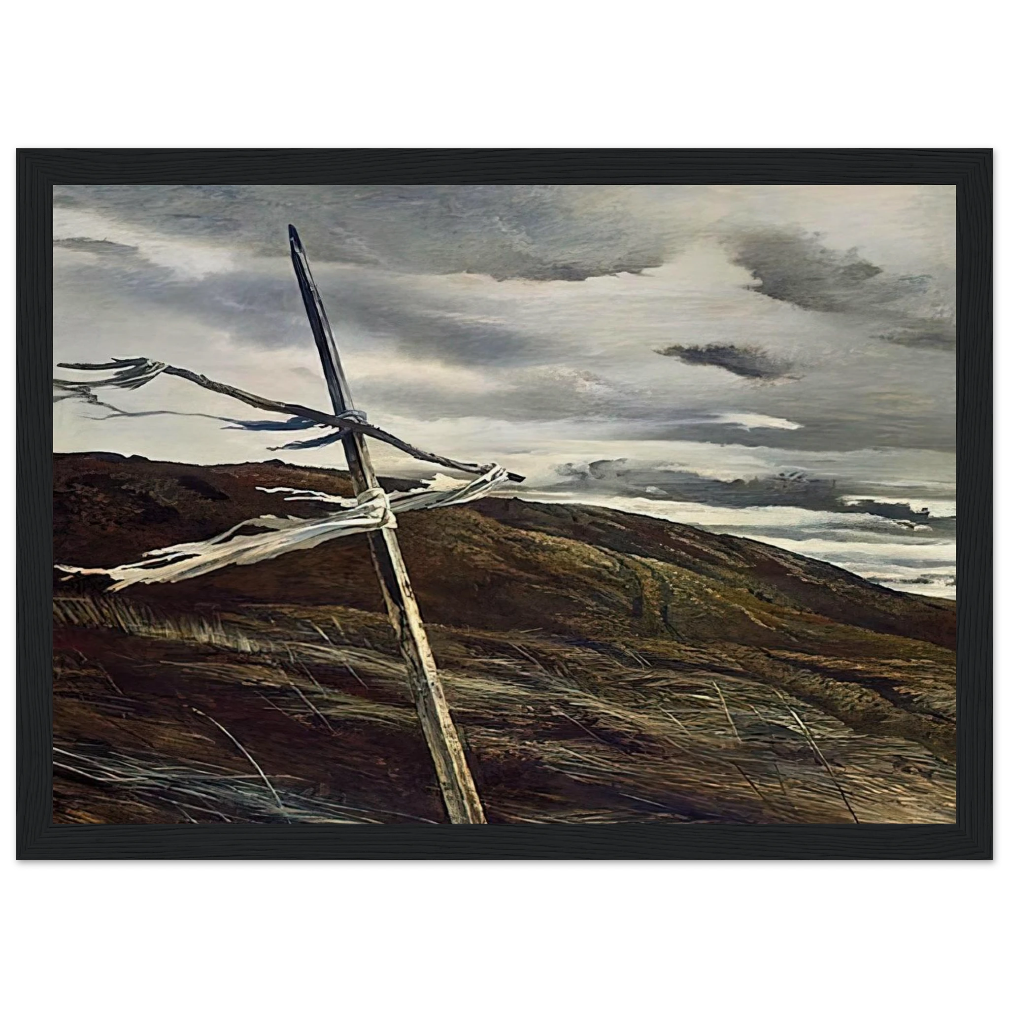 DODGES RIDGE 1947 Framed Poster | Andrew Wyeth Framed Prints Wall Art | Andrew Wyeth Prints