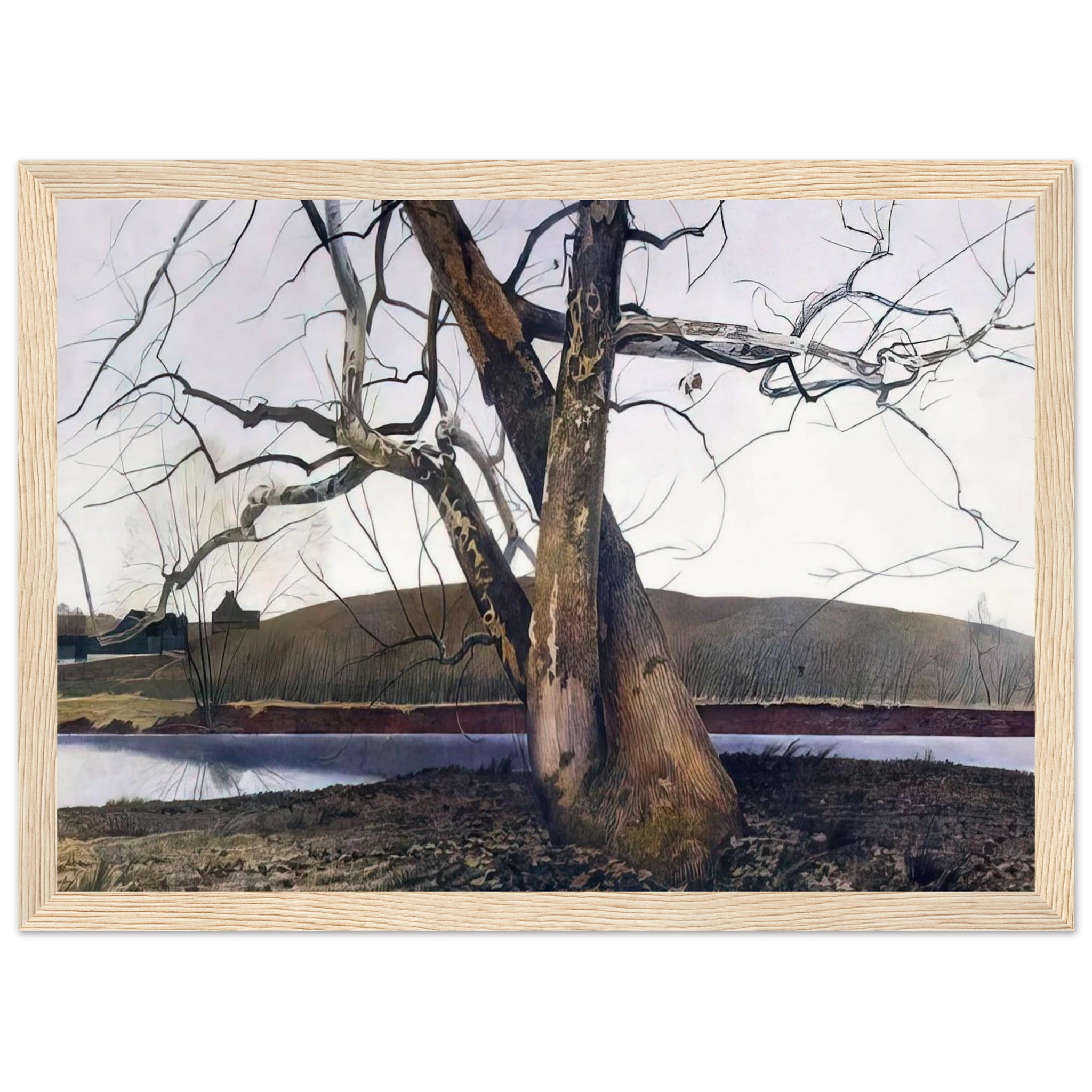 DIL HUEY FARM Framed Poster | Andrew Wyeth Framed Prints Wall Art | Andrew Wyeth Prints