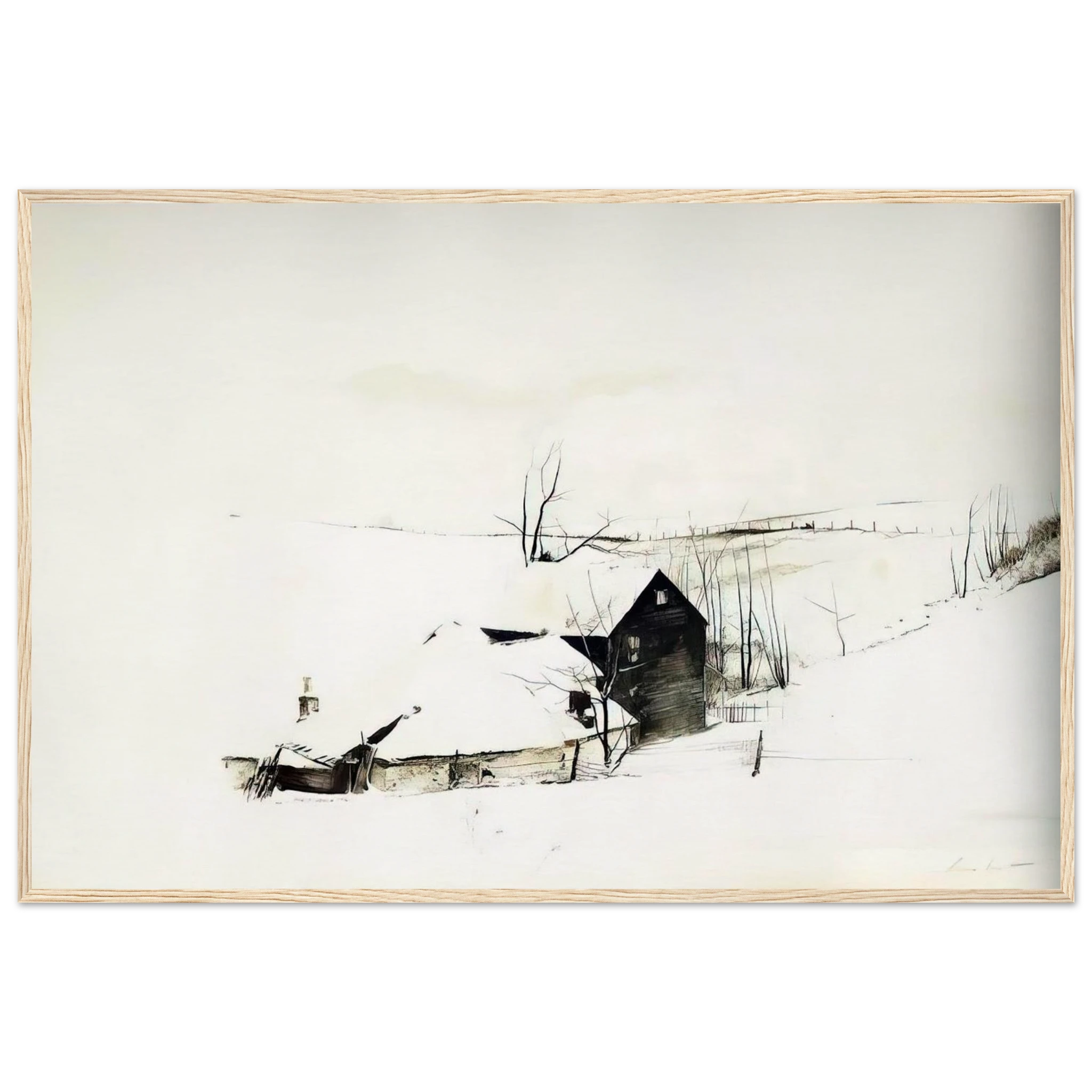 THE CORNER Framed Poster | Andrew Wyeth Framed Prints Wall Art | Andrew Wyeth Prints