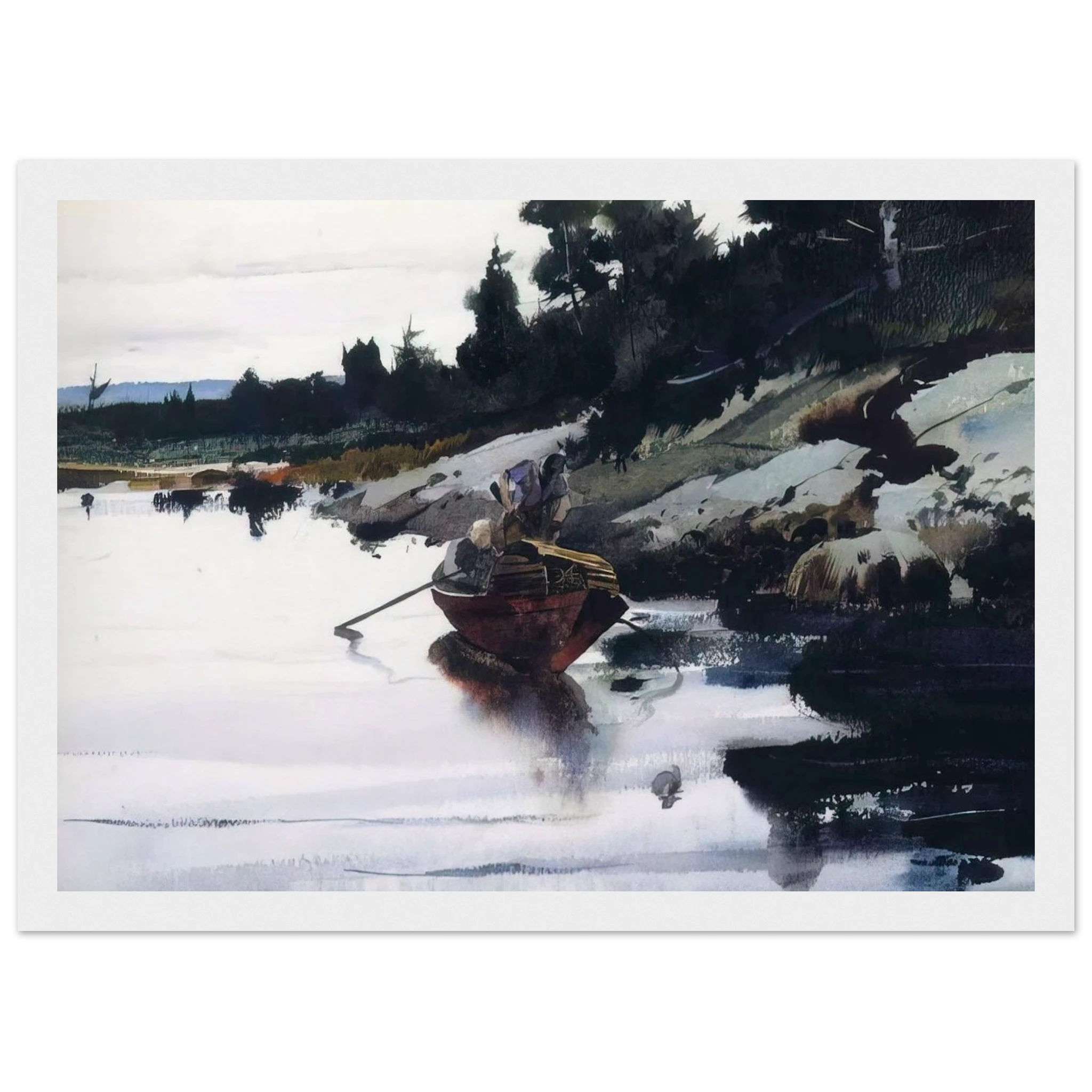 TURKEY COVE LEDGE Framed Poster | Andrew Wyeth Framed Prints Wall Art | Andrew Wyeth Prints