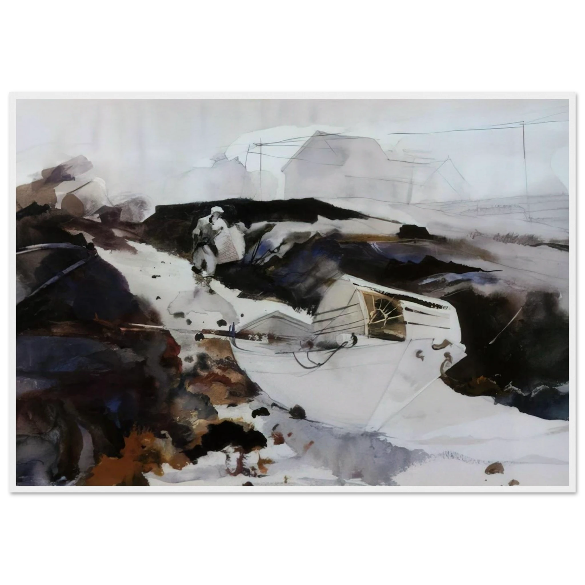 THE WHITE DORY 1941 Framed Poster | Andrew Wyeth Framed Prints Wall Art | Andrew Wyeth Prints
