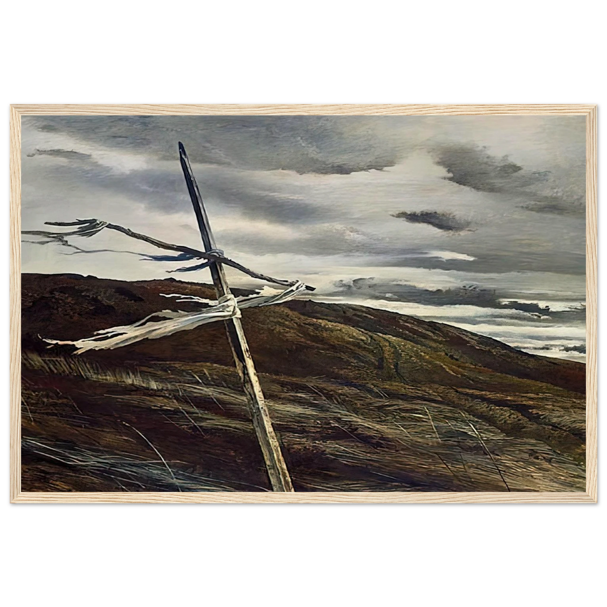 DODGES RIDGE 1947 Framed Poster | Andrew Wyeth Framed Prints Wall Art | Andrew Wyeth Prints