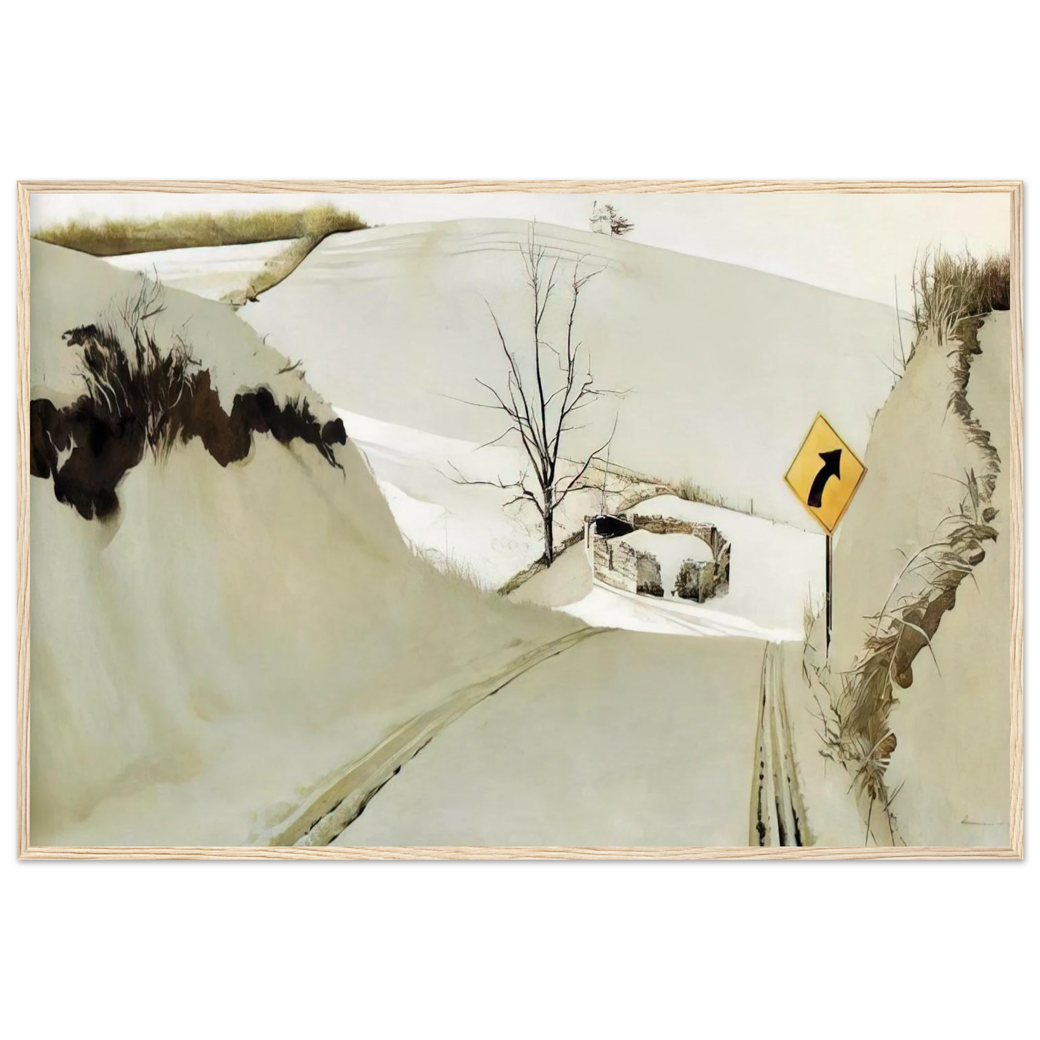 RING ROAD Framed Poster | Andrew Wyeth Framed Prints Wall Art | Andrew Wyeth Prints