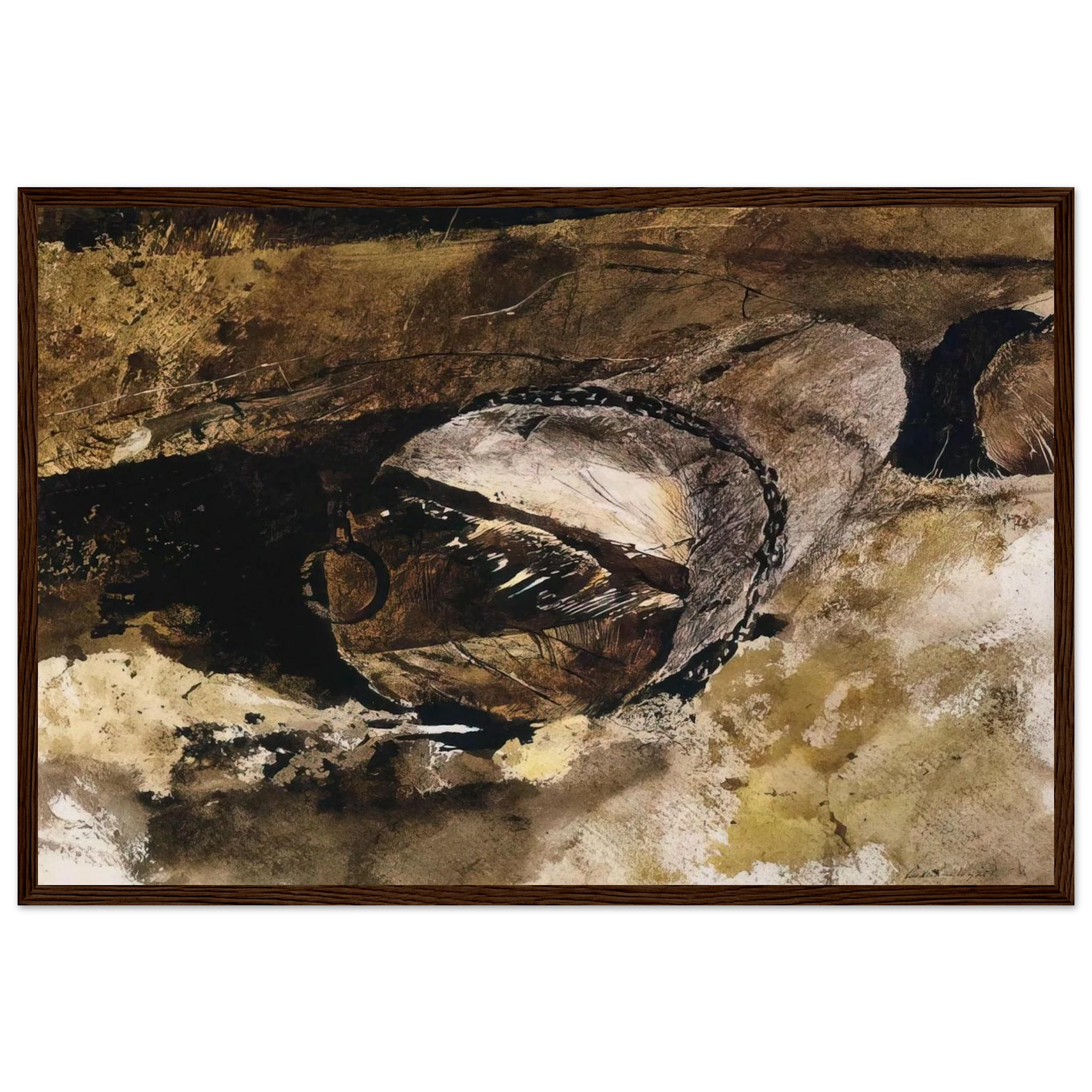 LOG CHAIN Framed Poster | Andrew Wyeth Framed Prints Wall Art | Andrew Wyeth Prints