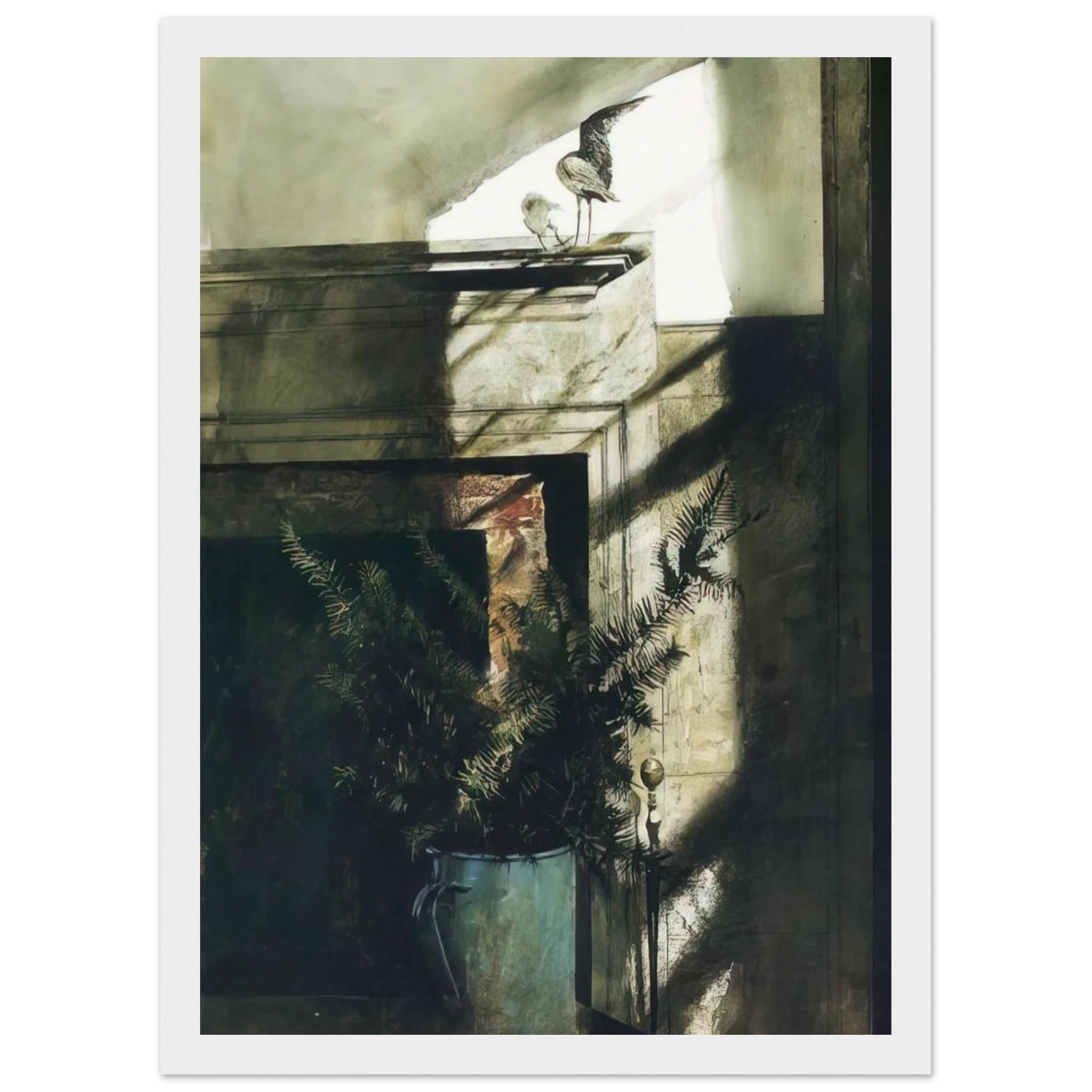 BIRD IN THE HOUSE Framed Poster | Andrew Wyeth Framed Prints Wall Art | Andrew Wyeth Prints