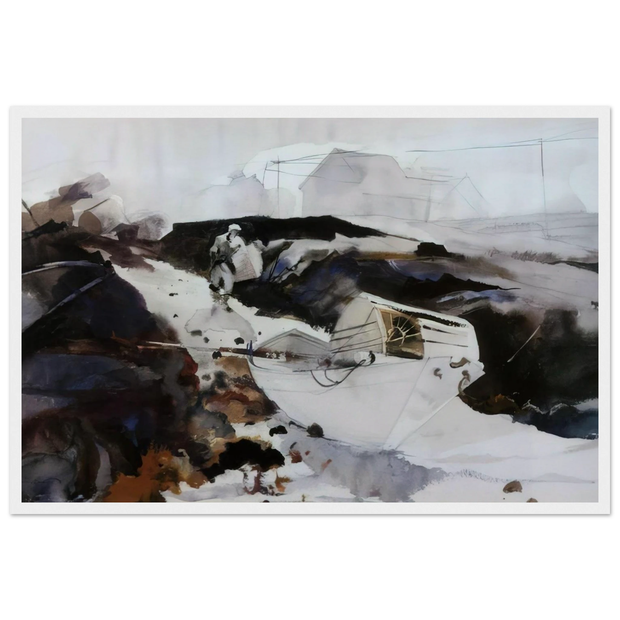 THE WHITE DORY 1941 Framed Poster | Andrew Wyeth Framed Prints Wall Art | Andrew Wyeth Prints