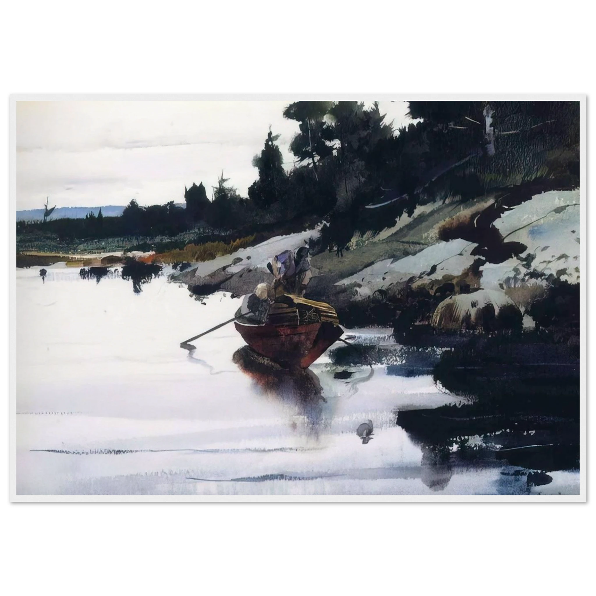 TURKEY COVE LEDGE Framed Poster | Andrew Wyeth Framed Prints Wall Art | Andrew Wyeth Prints