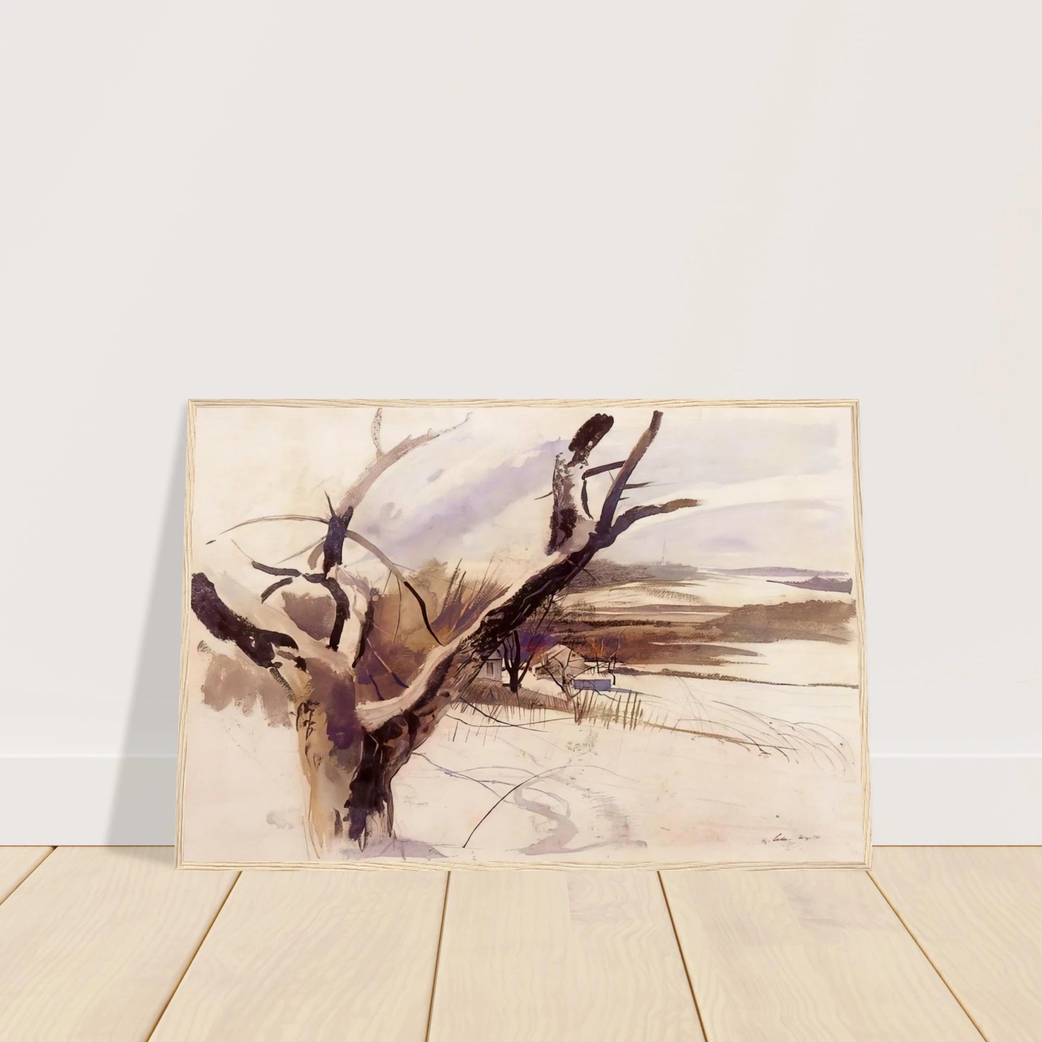 WINTER FARM SCENE Framed Poster | Andrew Wyeth Framed Prints Wall Art | Andrew Wyeth Prints