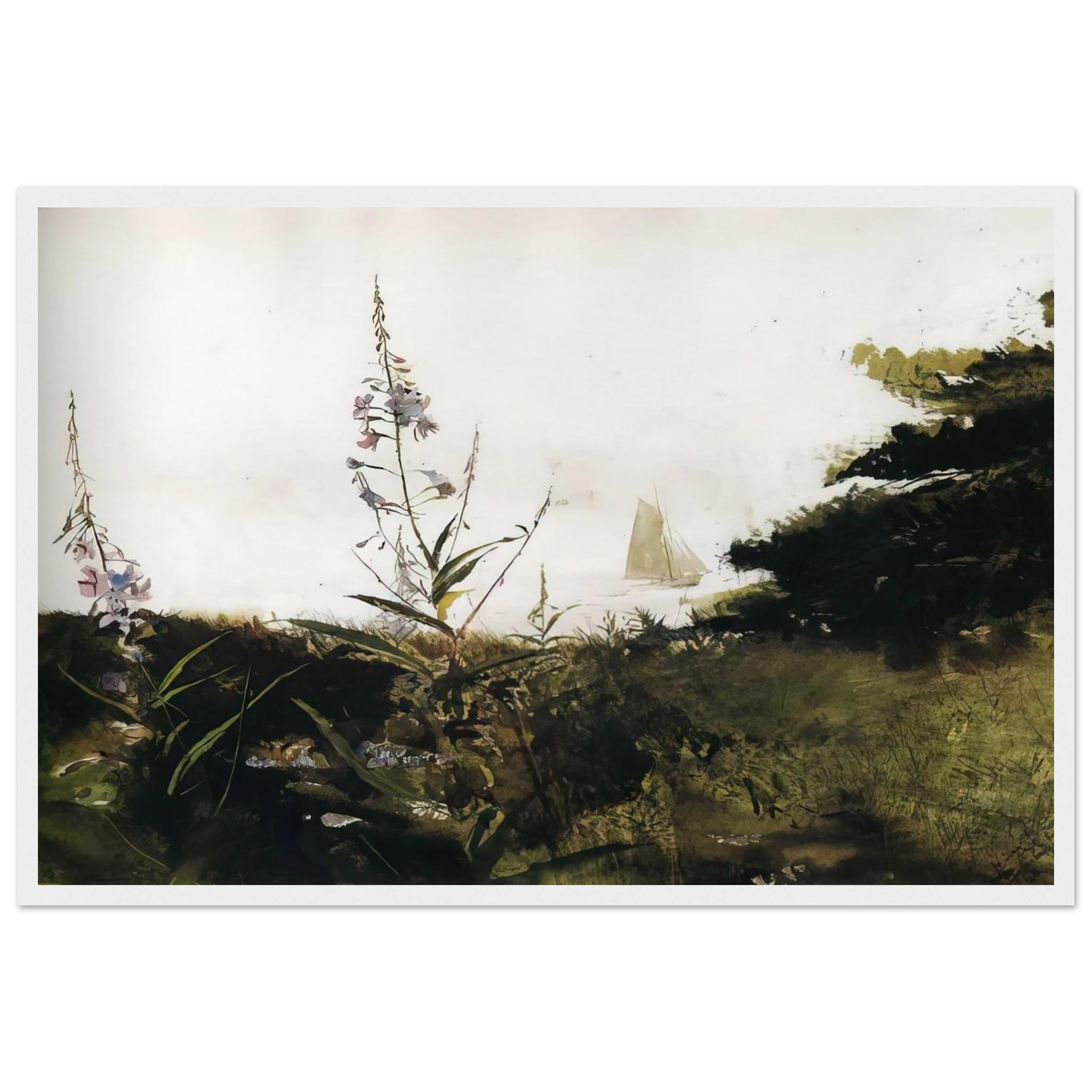 UNDER SAIL Framed Poster | Andrew Wyeth Framed Prints Wall Art | Andrew Wyeth Prints
