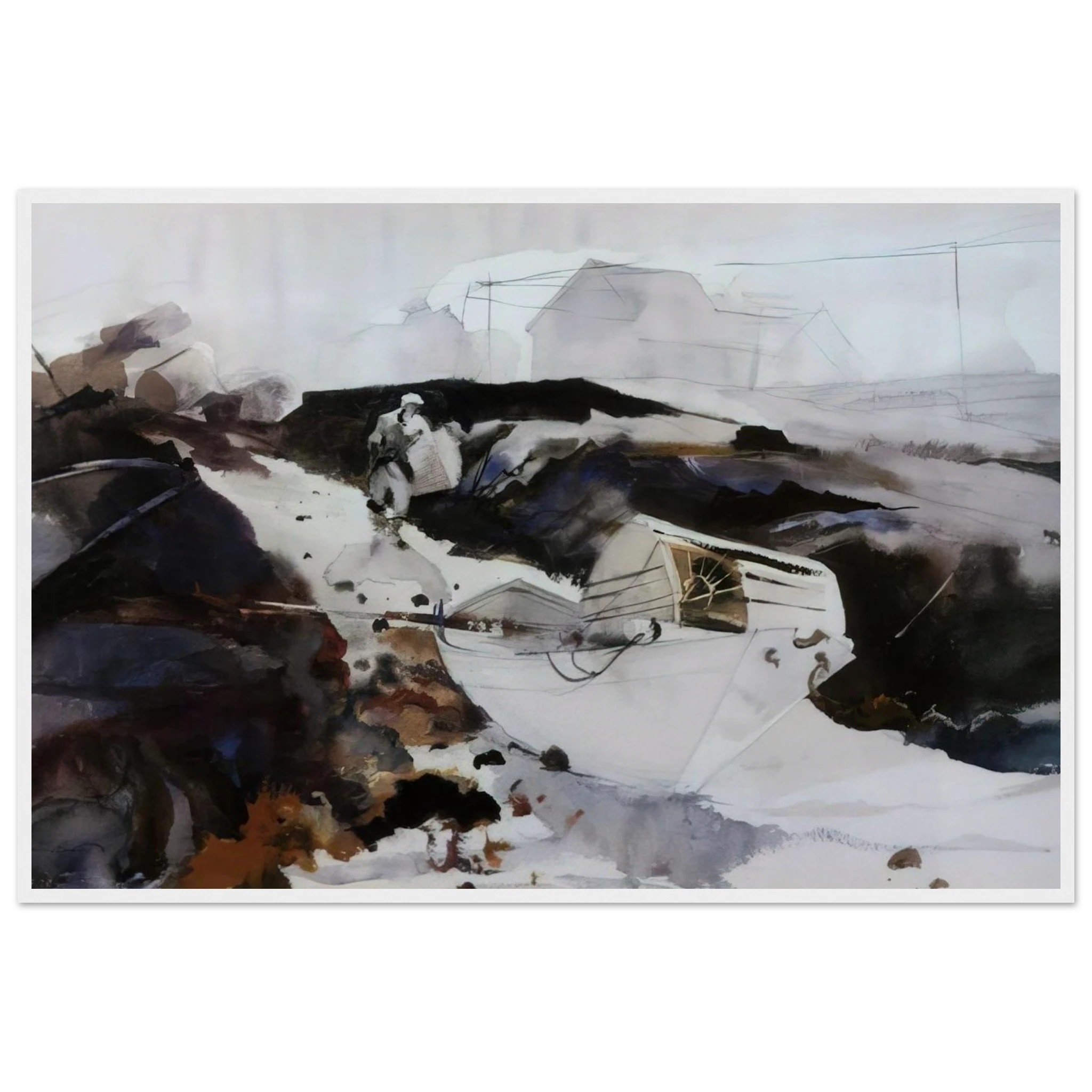 THE WHITE DORY 1941 Framed Poster | Andrew Wyeth Framed Prints Wall Art | Andrew Wyeth Prints