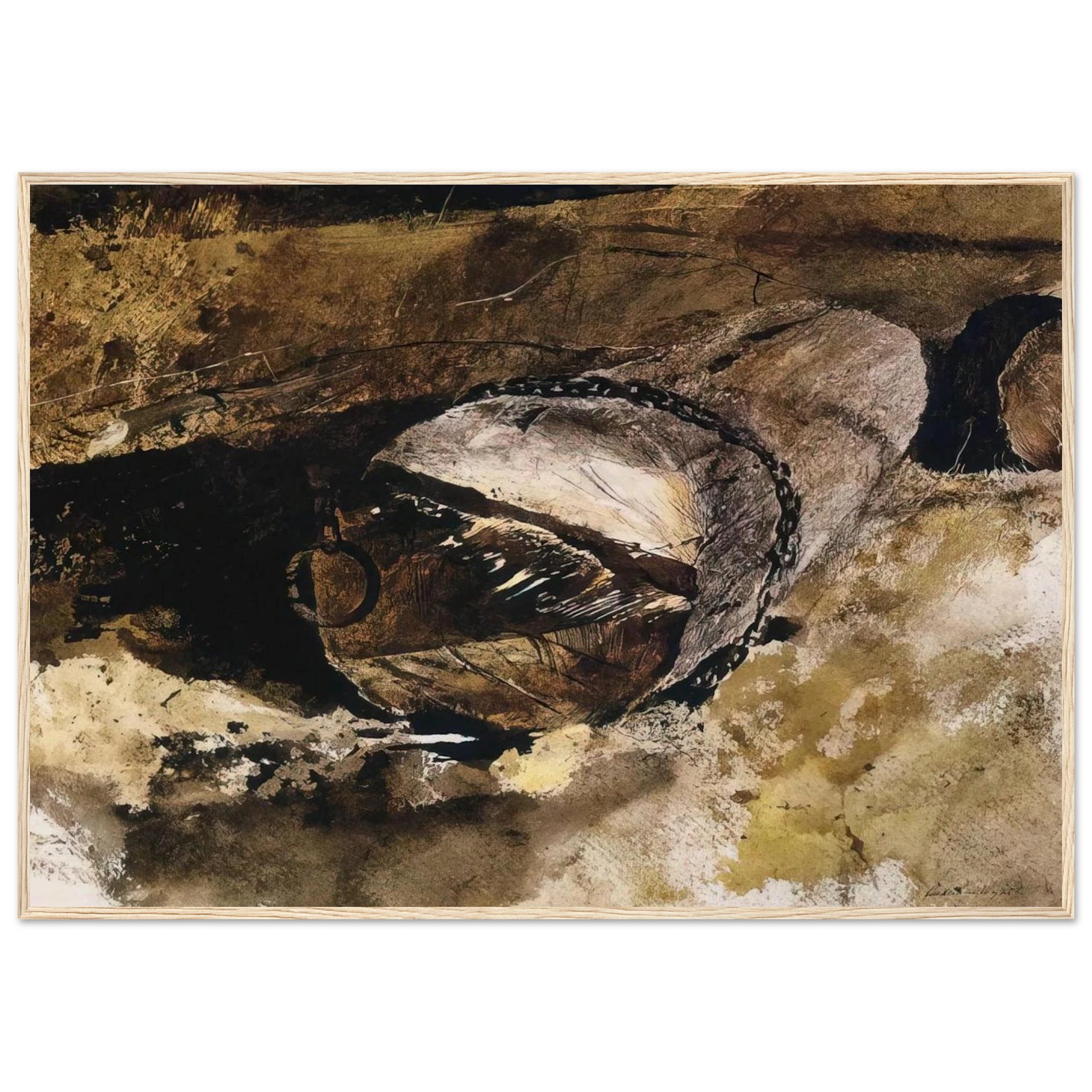 LOG CHAIN Framed Poster | Andrew Wyeth Framed Prints Wall Art | Andrew Wyeth Prints