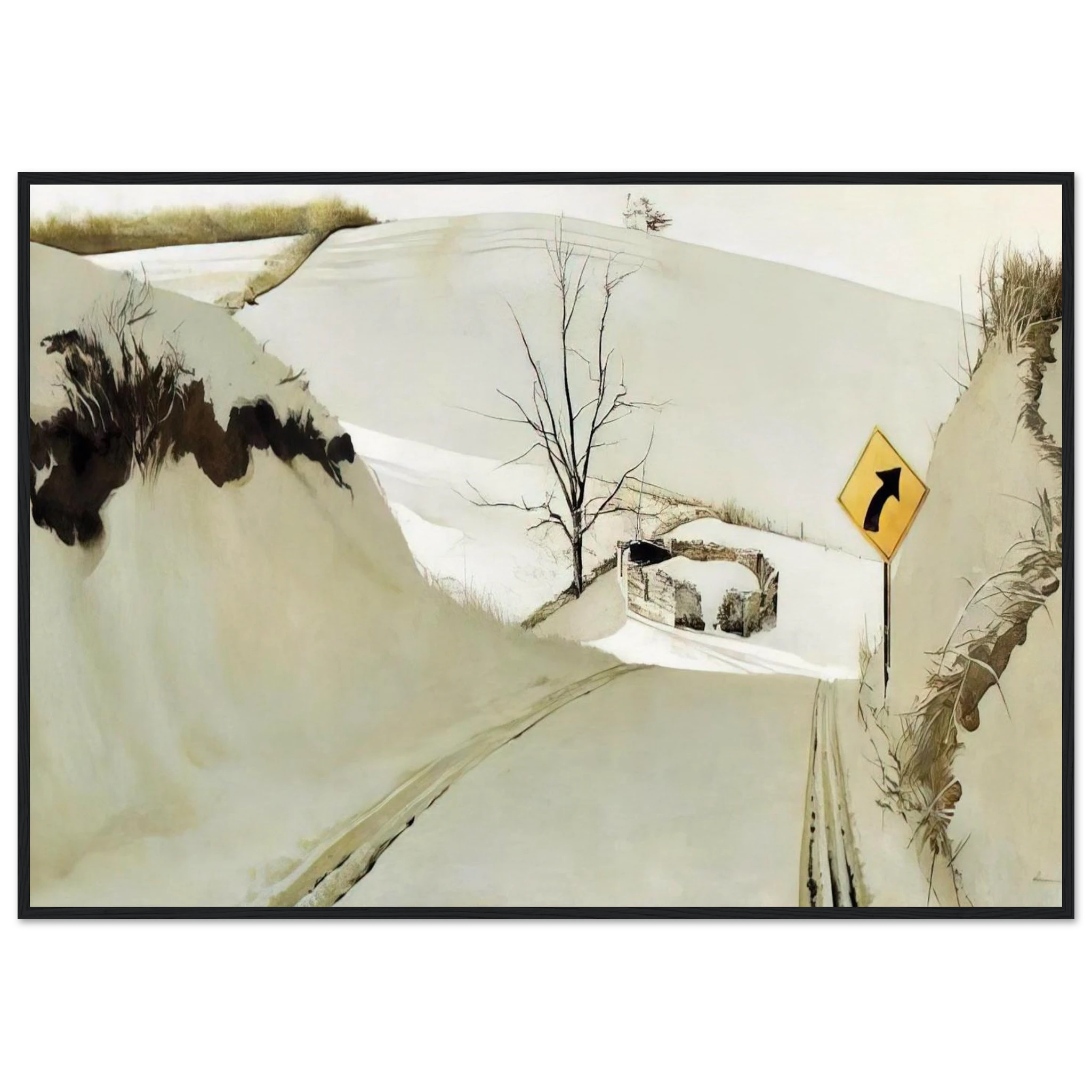 RING ROAD Framed Poster | Andrew Wyeth Framed Prints Wall Art | Andrew Wyeth Prints