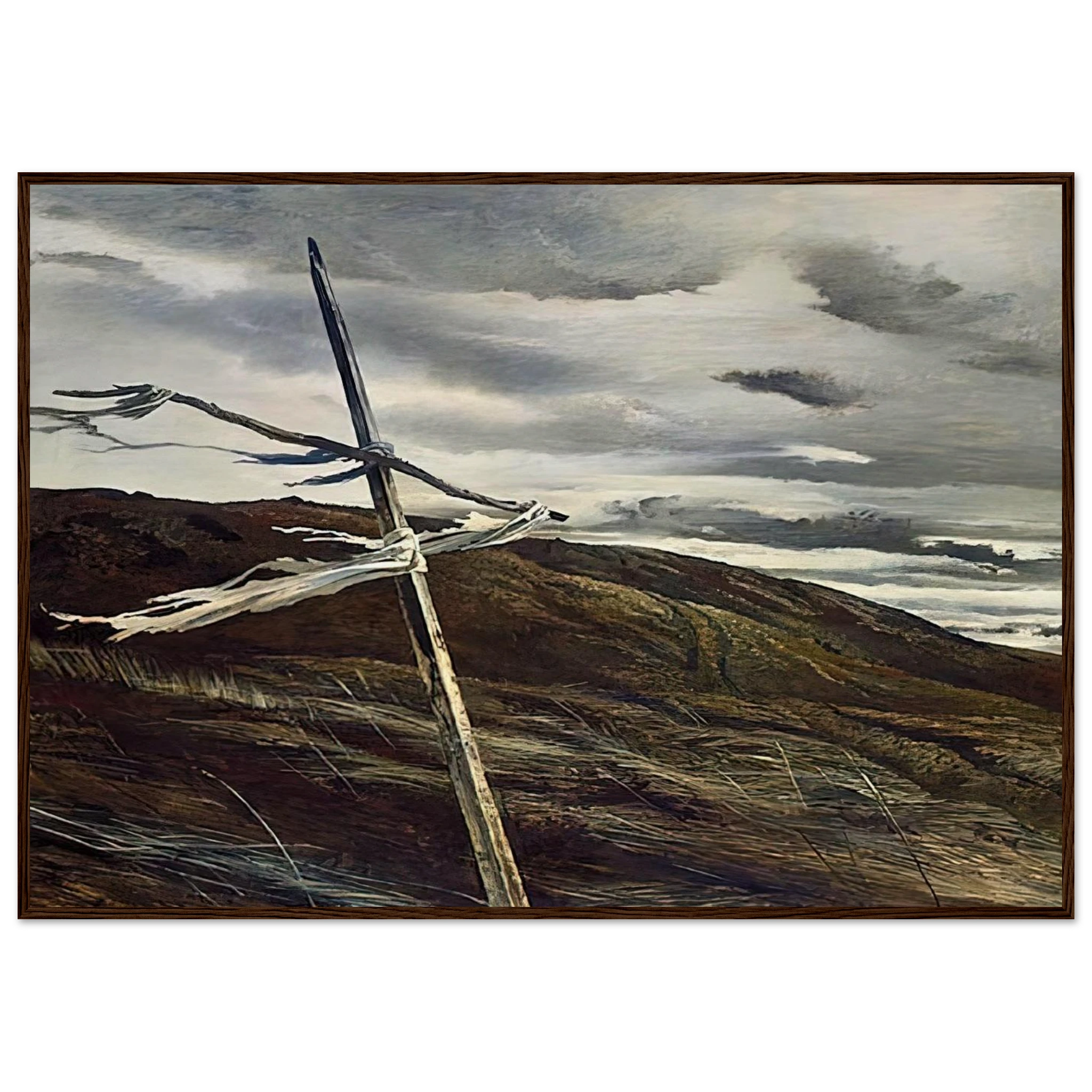 DODGES RIDGE 1947 Framed Poster | Andrew Wyeth Framed Prints Wall Art | Andrew Wyeth Prints