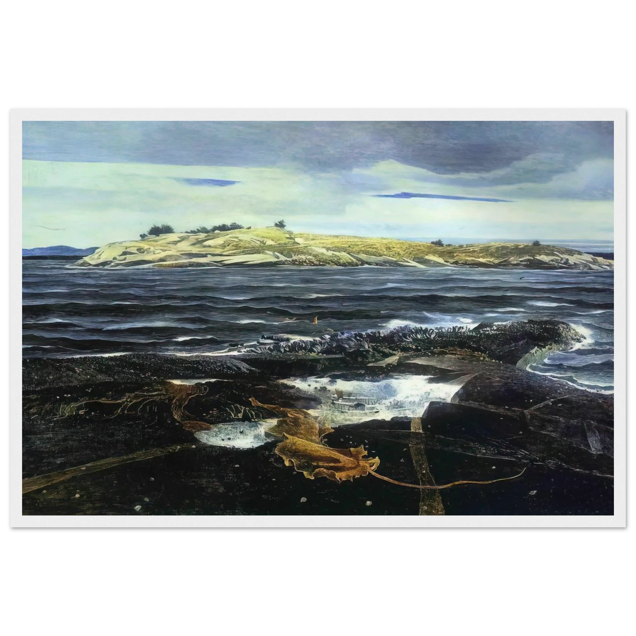 LITTLE CALDWELLS ISLAND Framed Poster | Andrew Wyeth Framed Prints Wall Art | Andrew Wyeth Prints