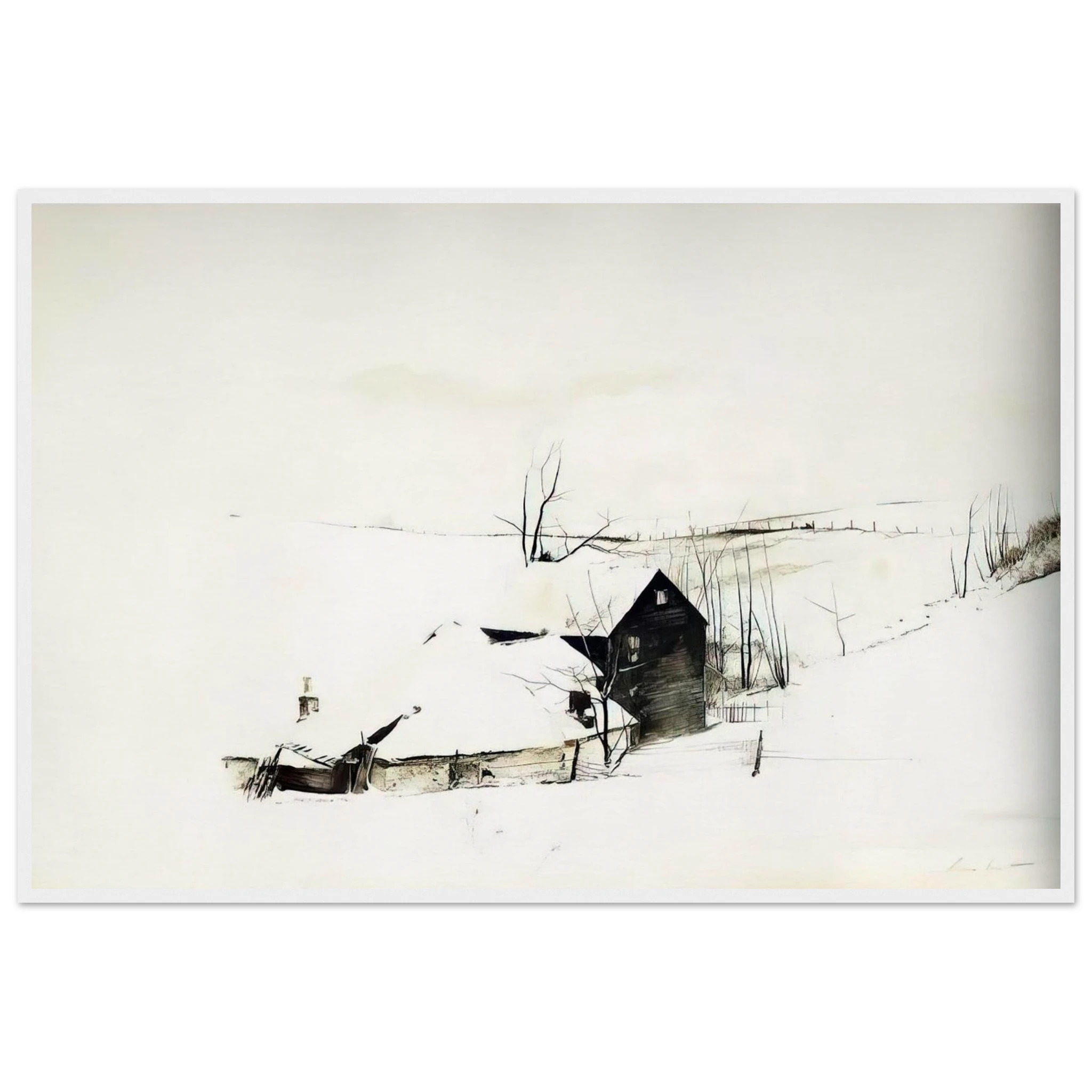 THE CORNER Framed Poster | Andrew Wyeth Framed Prints Wall Art | Andrew Wyeth Prints