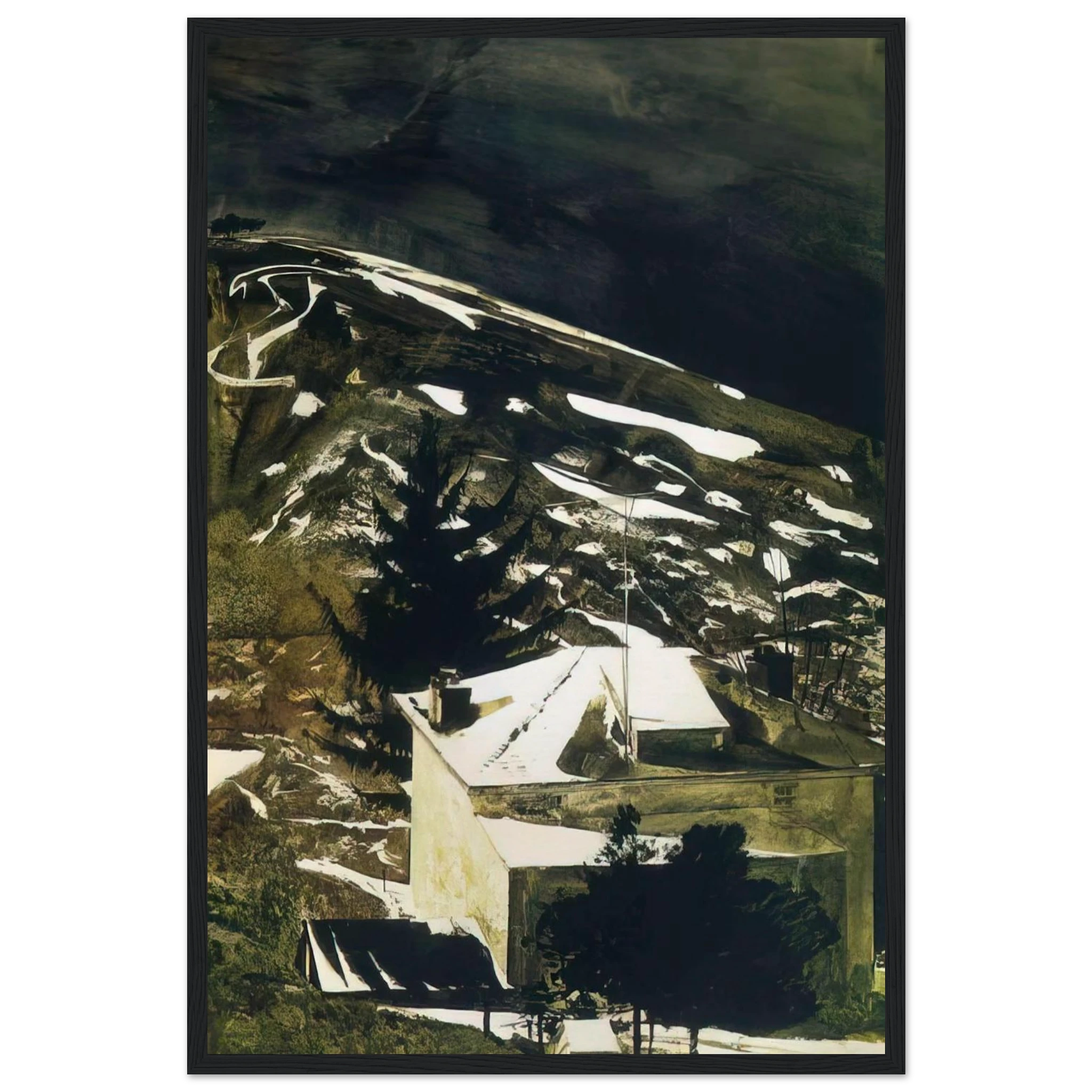 WOLF MOON 1975 Framed Poster | Andrew Wyeth Framed Prints Wall Art | Andrew Wyeth Prints