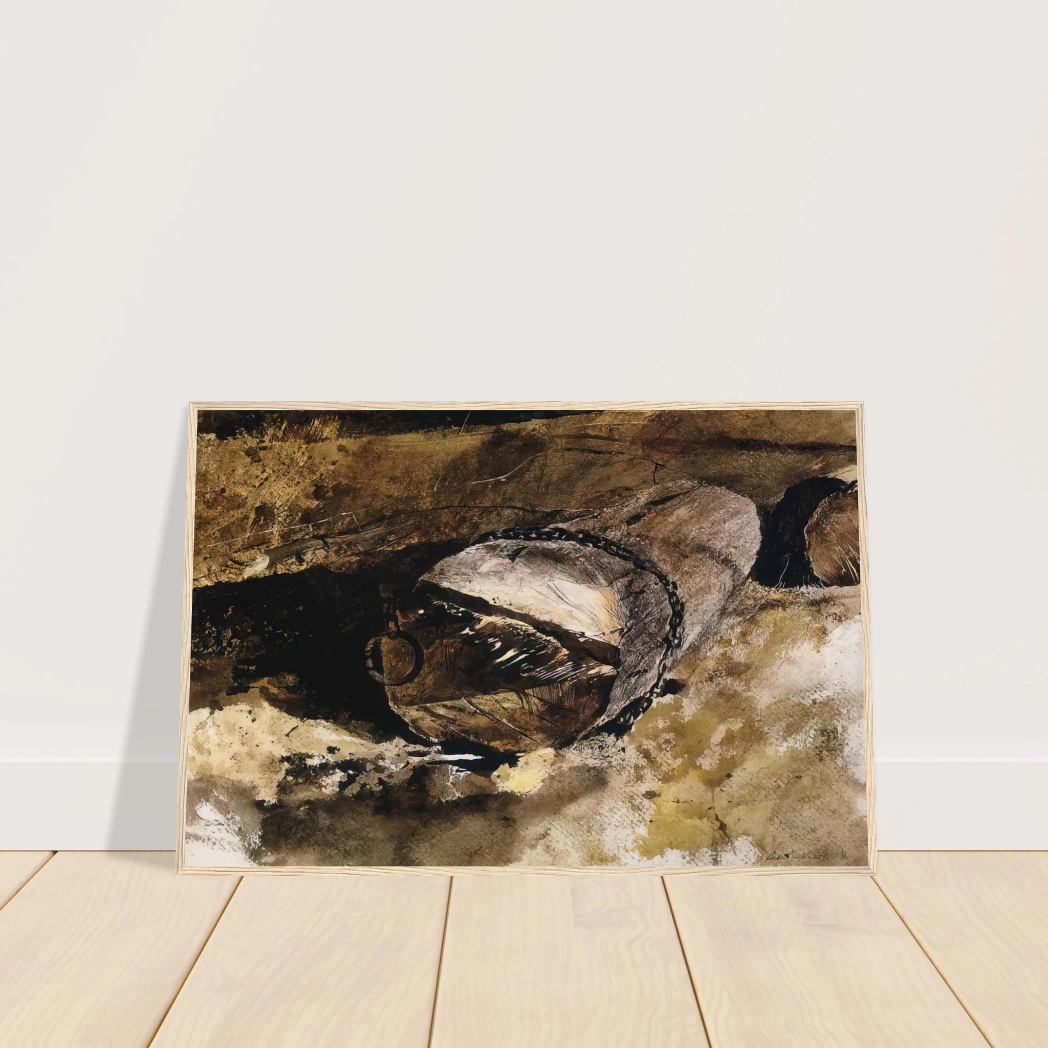 LOG CHAIN Framed Poster | Andrew Wyeth Framed Prints Wall Art | Andrew Wyeth Prints