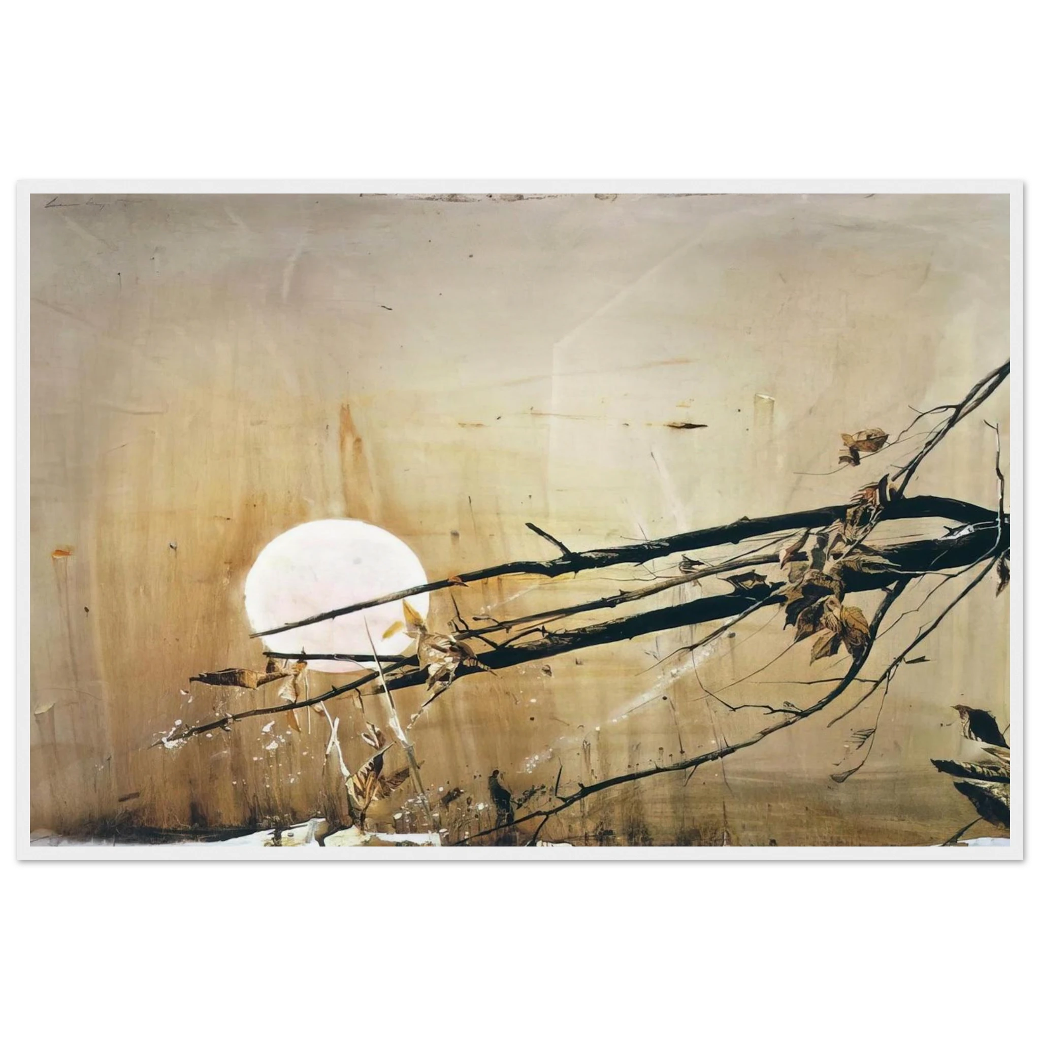 FULL MOON 1980 Framed Poster | Andrew Wyeth Framed Prints Wall Art | Andrew Wyeth Prints