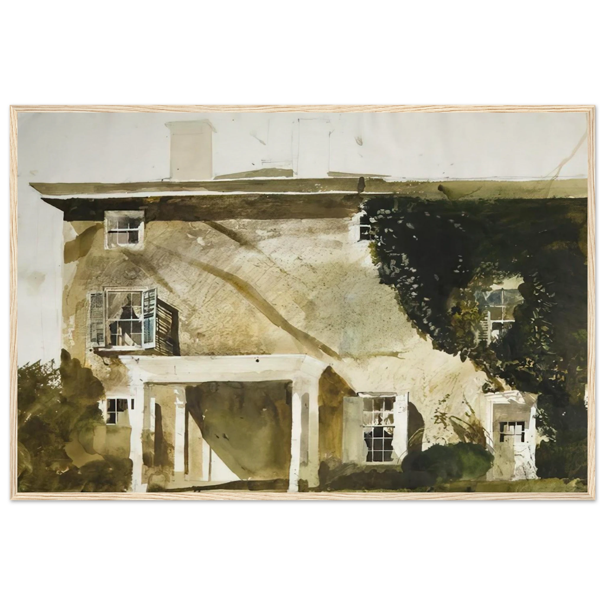 THE HATTON HOUSE 1967 Framed Poster | Andrew Wyeth Framed Prints Wall Art | Andrew Wyeth Prints