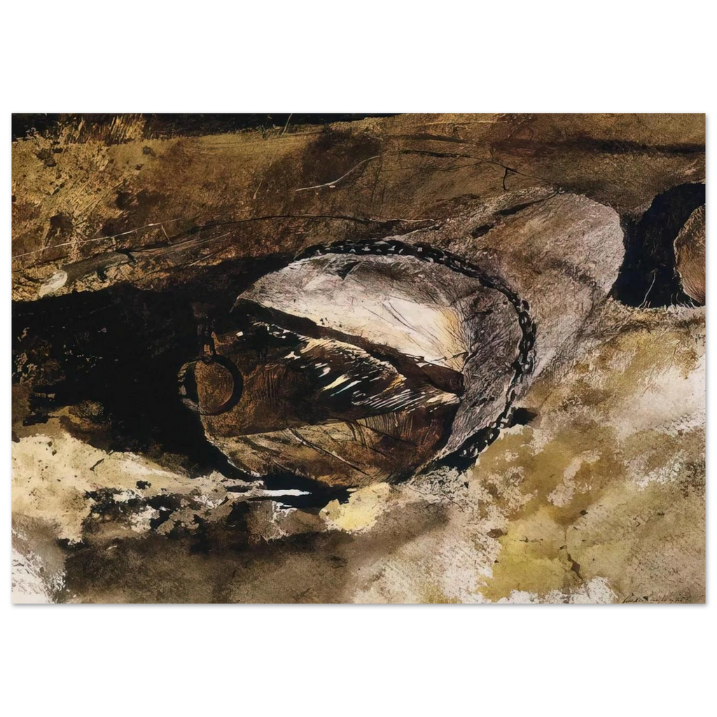 LOG CHAIN Poster | Andrew Wyeth Poster | Andrew Wyeth Prints
