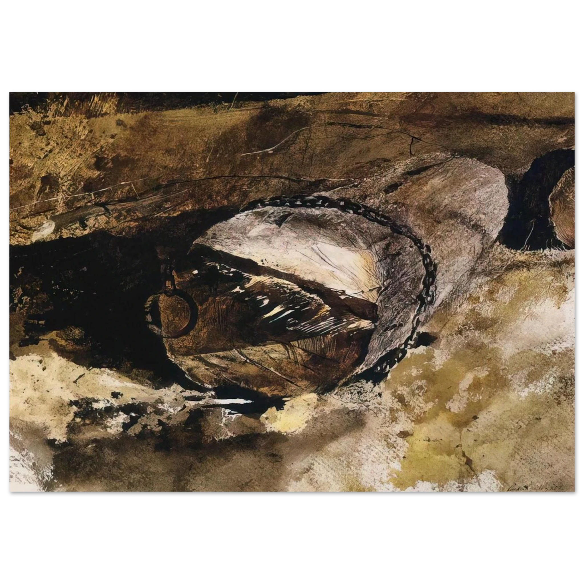 LOG CHAIN Poster | Andrew Wyeth Poster | Andrew Wyeth Prints
