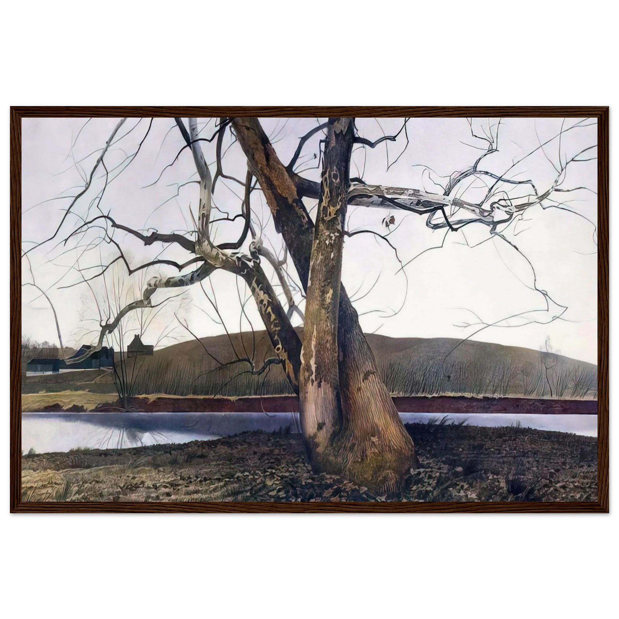 DIL HUEY FARM Framed Poster | Andrew Wyeth Framed Prints Wall Art | Andrew Wyeth Prints