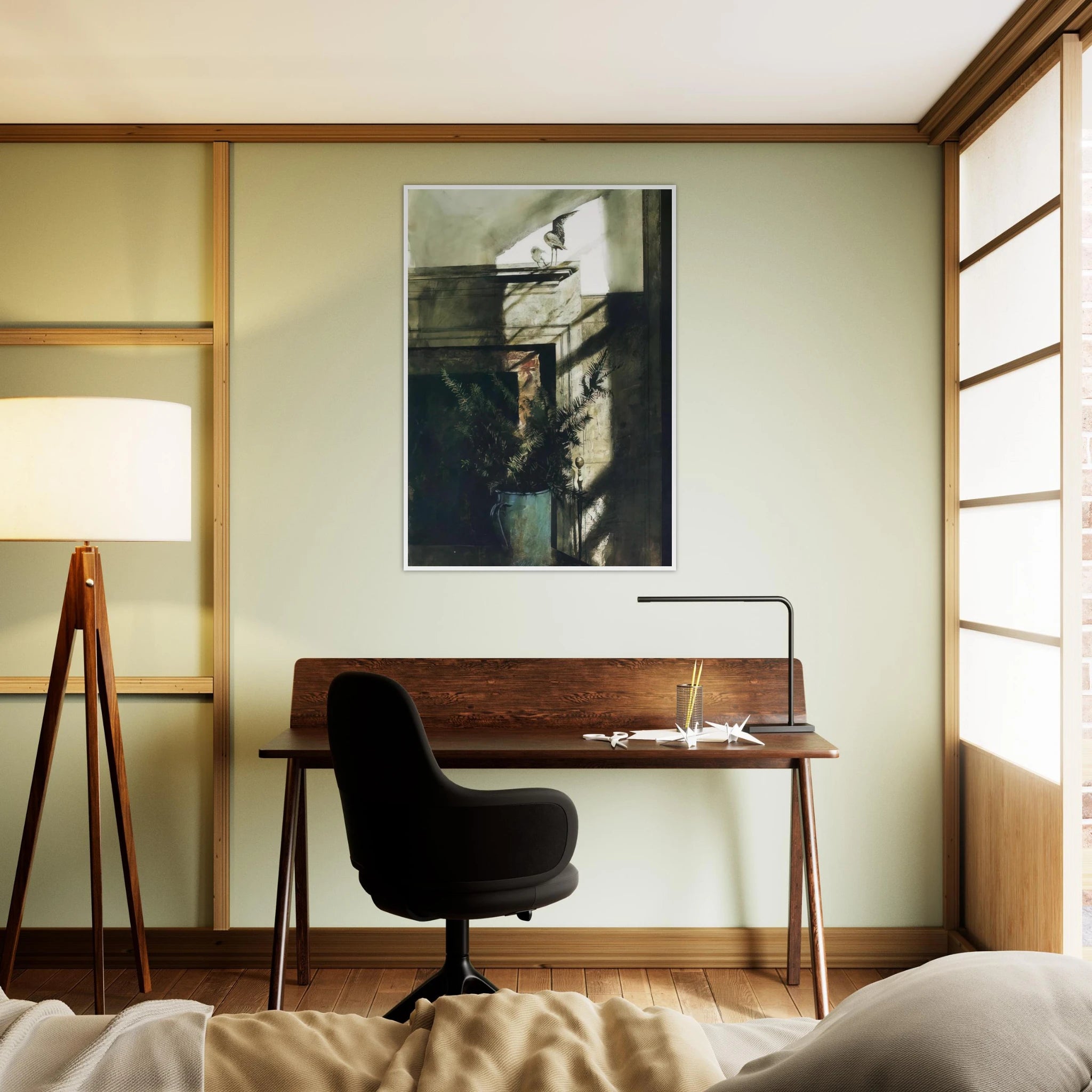 BIRD IN THE HOUSE Framed Poster | Andrew Wyeth Framed Prints Wall Art | Andrew Wyeth Prints