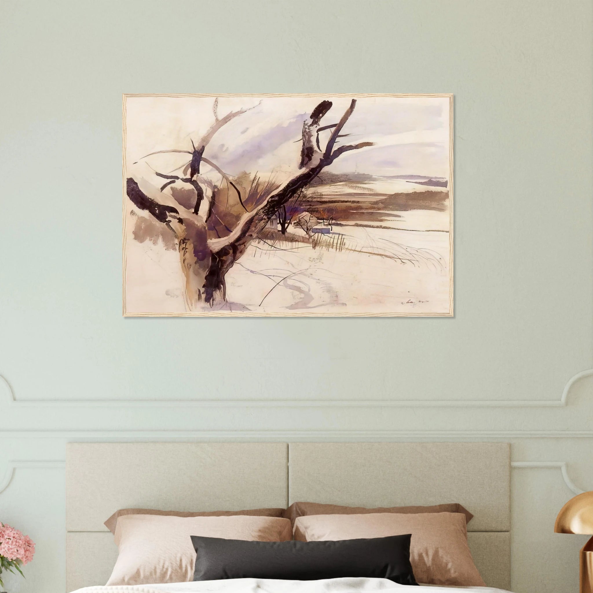 WINTER FARM SCENE Framed Poster | Andrew Wyeth Framed Prints Wall Art | Andrew Wyeth Prints