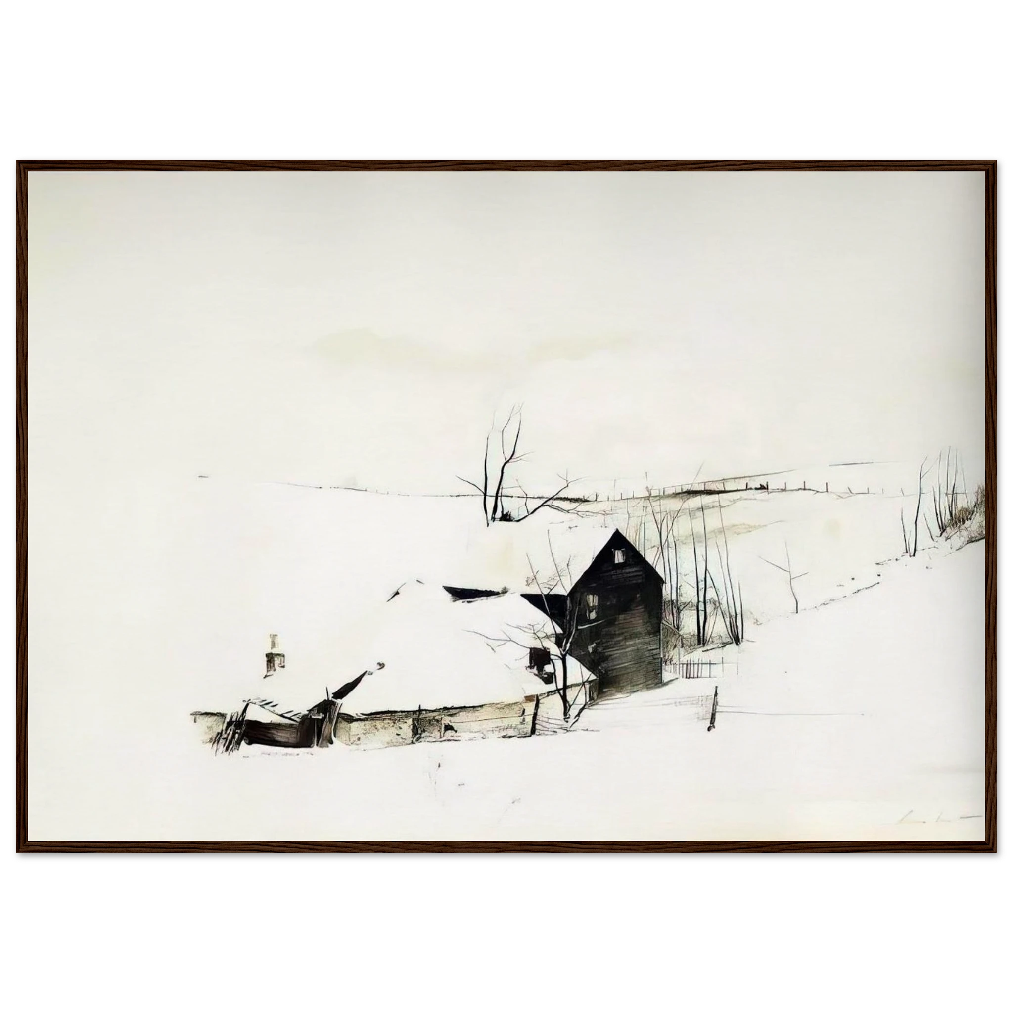 THE CORNER Framed Poster | Andrew Wyeth Framed Prints Wall Art | Andrew Wyeth Prints