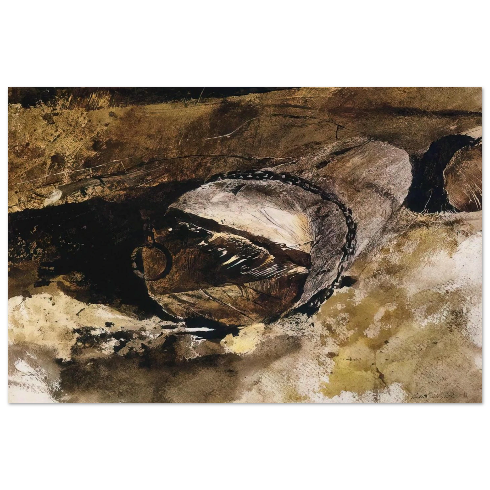 LOG CHAIN Poster | Andrew Wyeth Poster | Andrew Wyeth Prints
