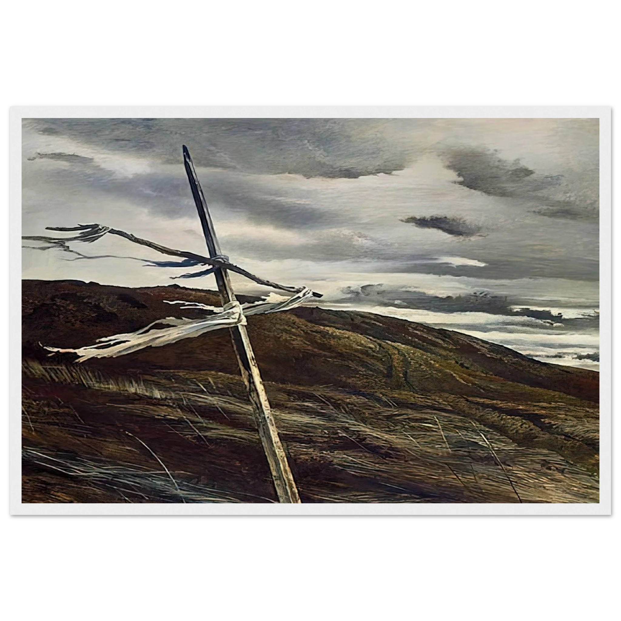 DODGES RIDGE 1947 Framed Poster | Andrew Wyeth Framed Prints Wall Art | Andrew Wyeth Prints