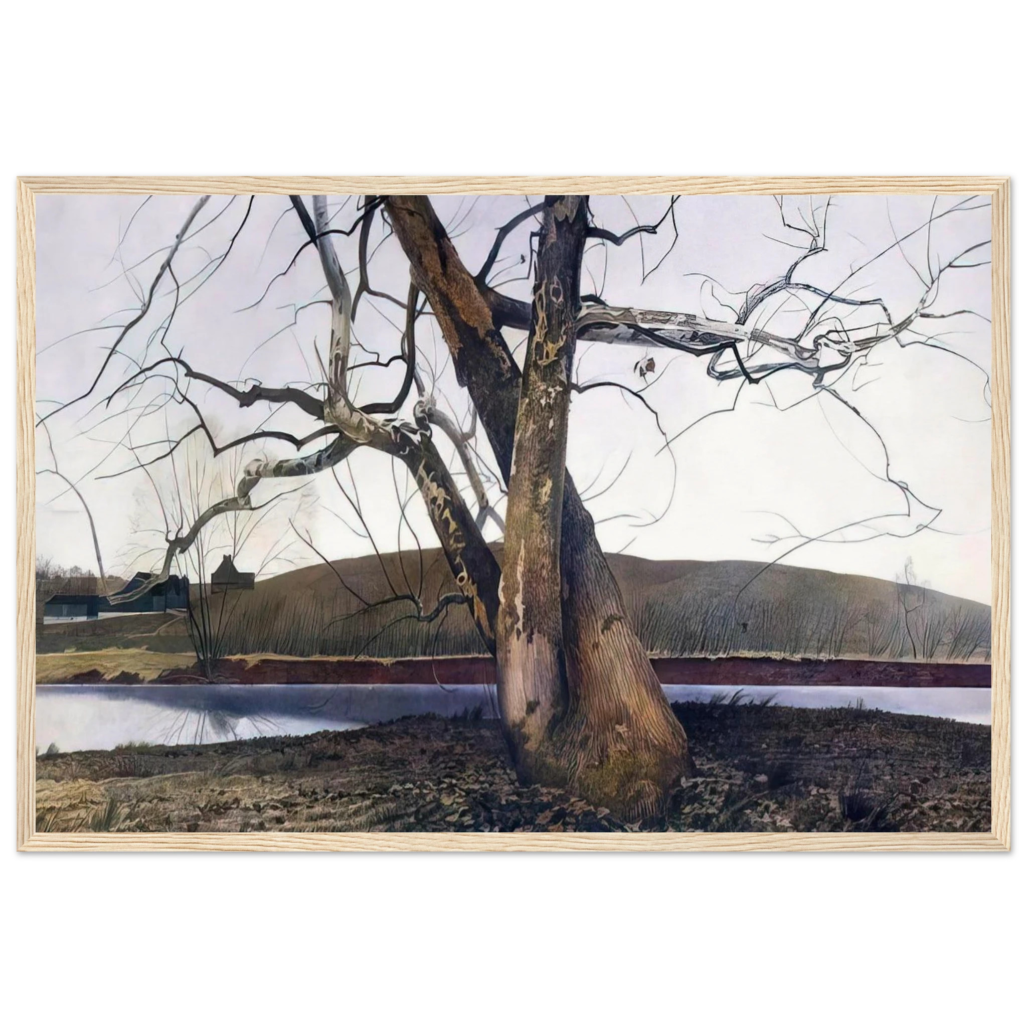 DIL HUEY FARM Framed Poster | Andrew Wyeth Framed Prints Wall Art | Andrew Wyeth Prints
