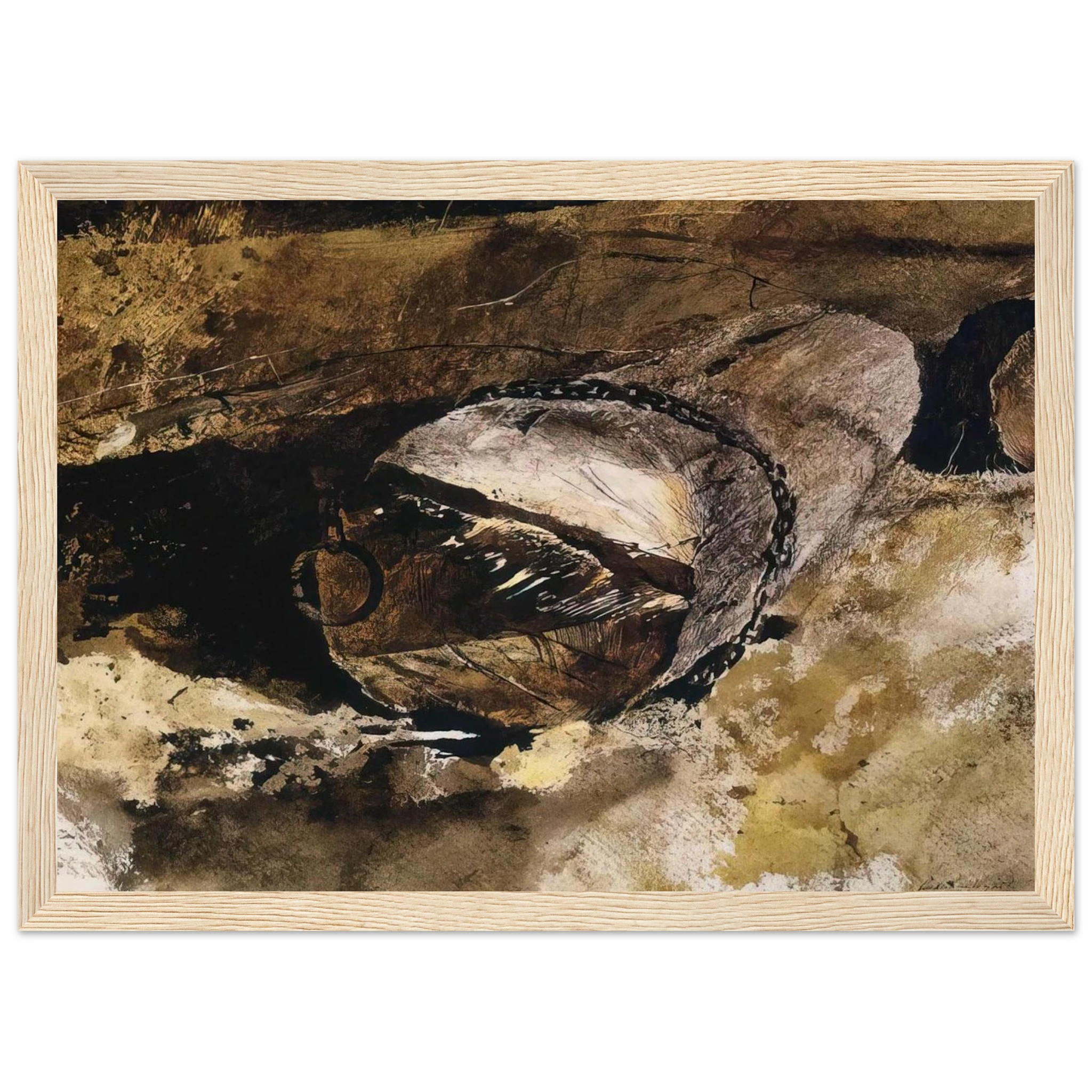 LOG CHAIN Framed Poster | Andrew Wyeth Framed Prints Wall Art | Andrew Wyeth Prints