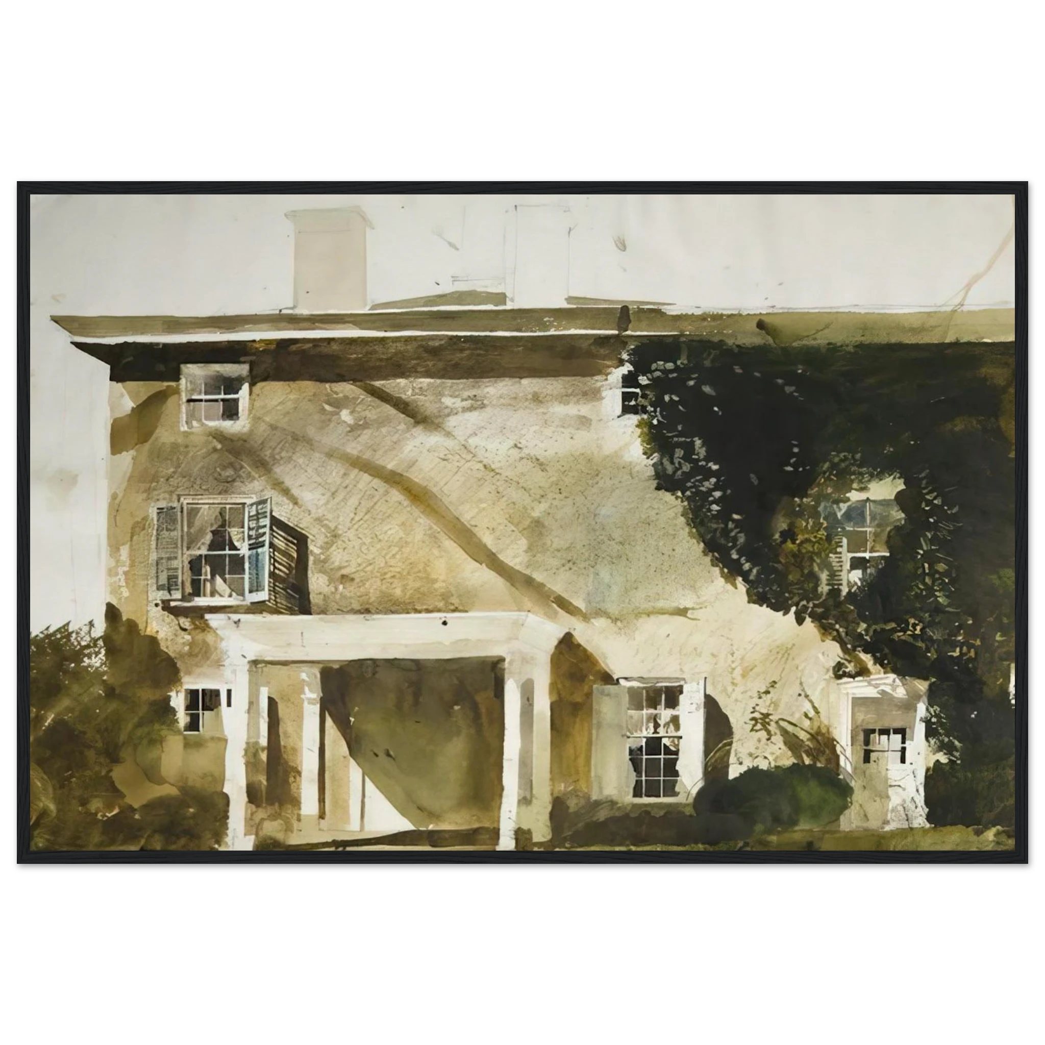 THE HATTON HOUSE 1967 Framed Poster | Andrew Wyeth Framed Prints Wall Art | Andrew Wyeth Prints