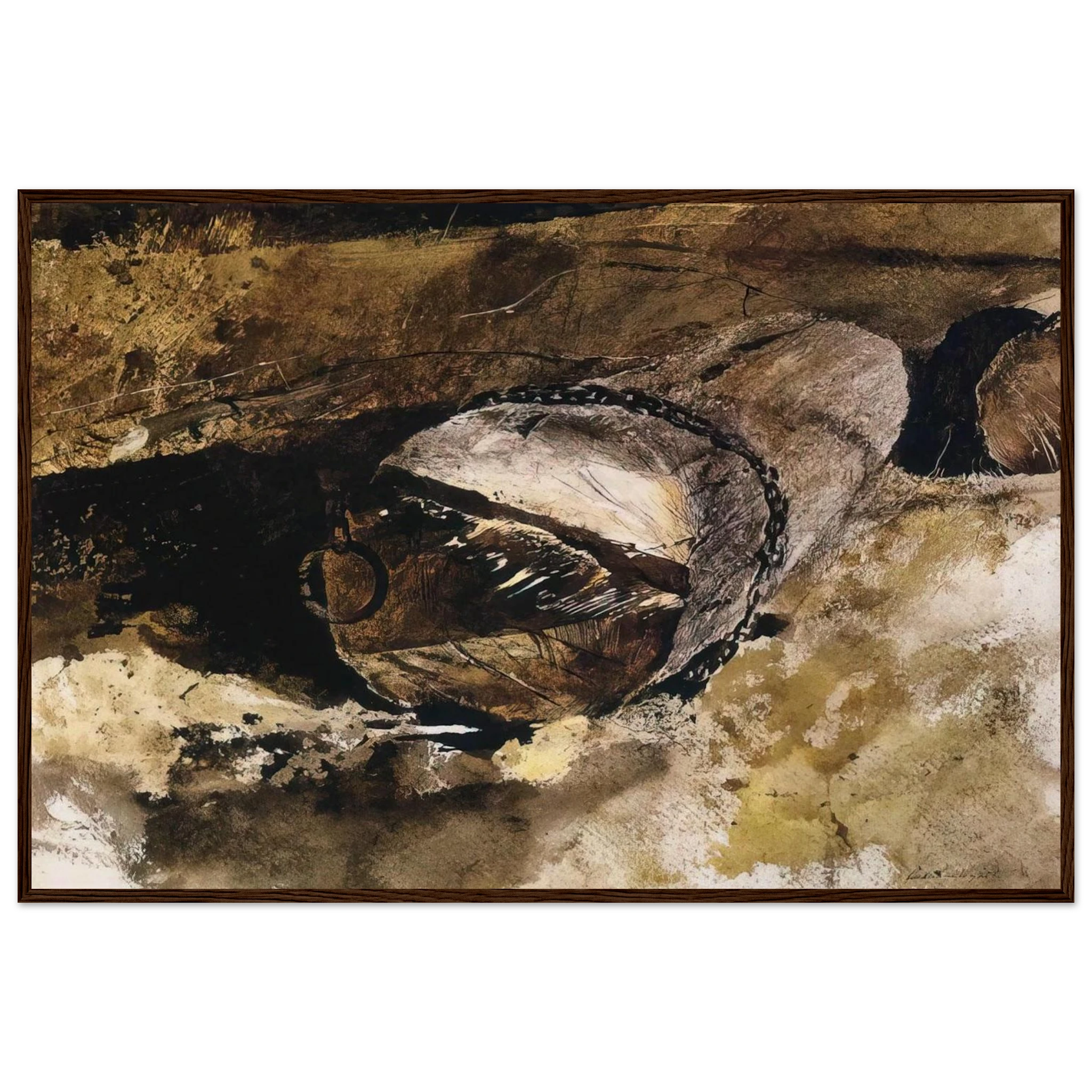 LOG CHAIN Framed Poster | Andrew Wyeth Framed Prints Wall Art | Andrew Wyeth Prints