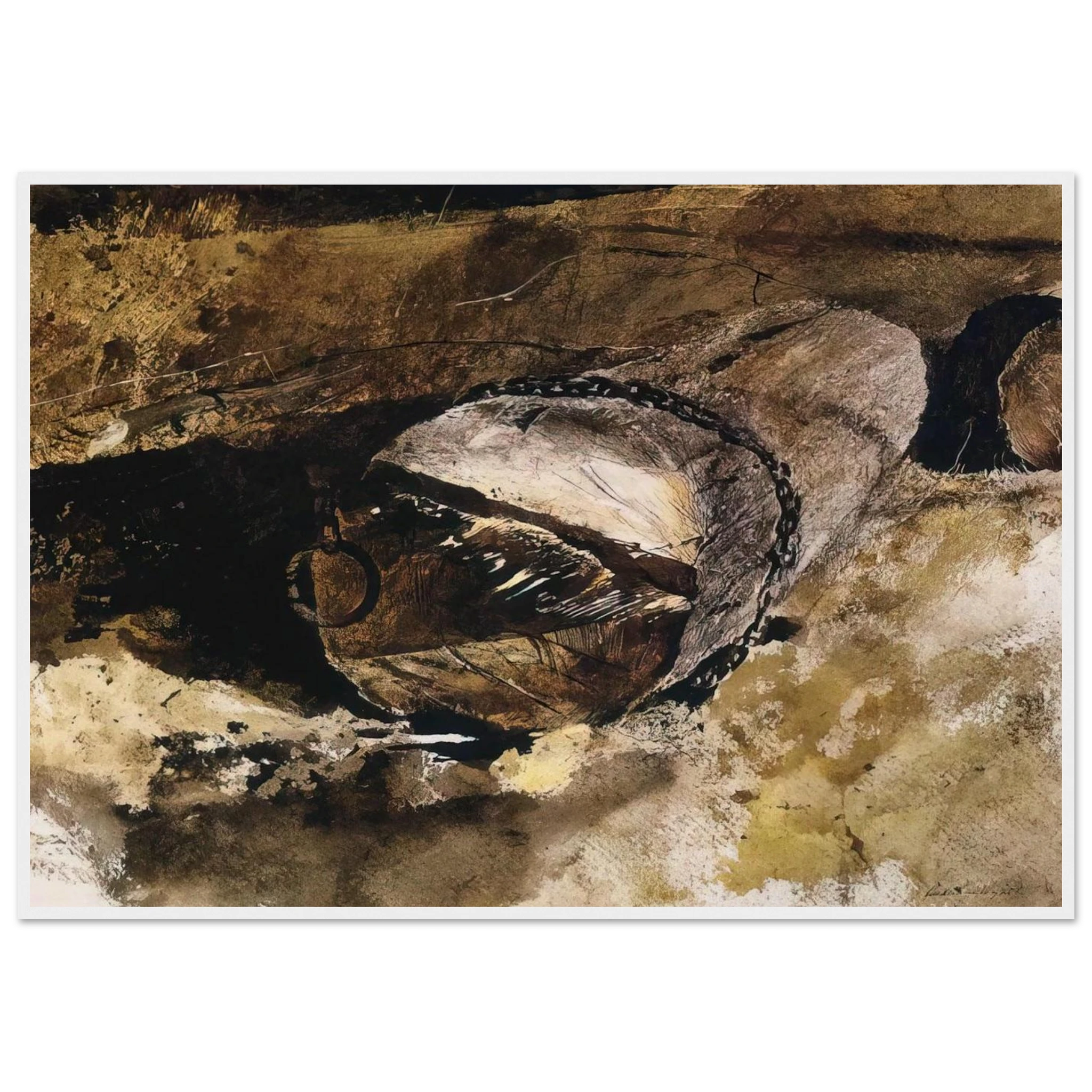 LOG CHAIN Framed Poster | Andrew Wyeth Framed Prints Wall Art | Andrew Wyeth Prints