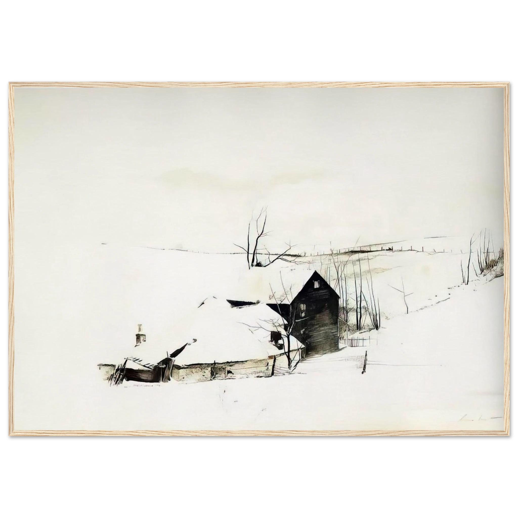 THE CORNER Framed Poster | Andrew Wyeth Framed Prints Wall Art | Andrew Wyeth Prints