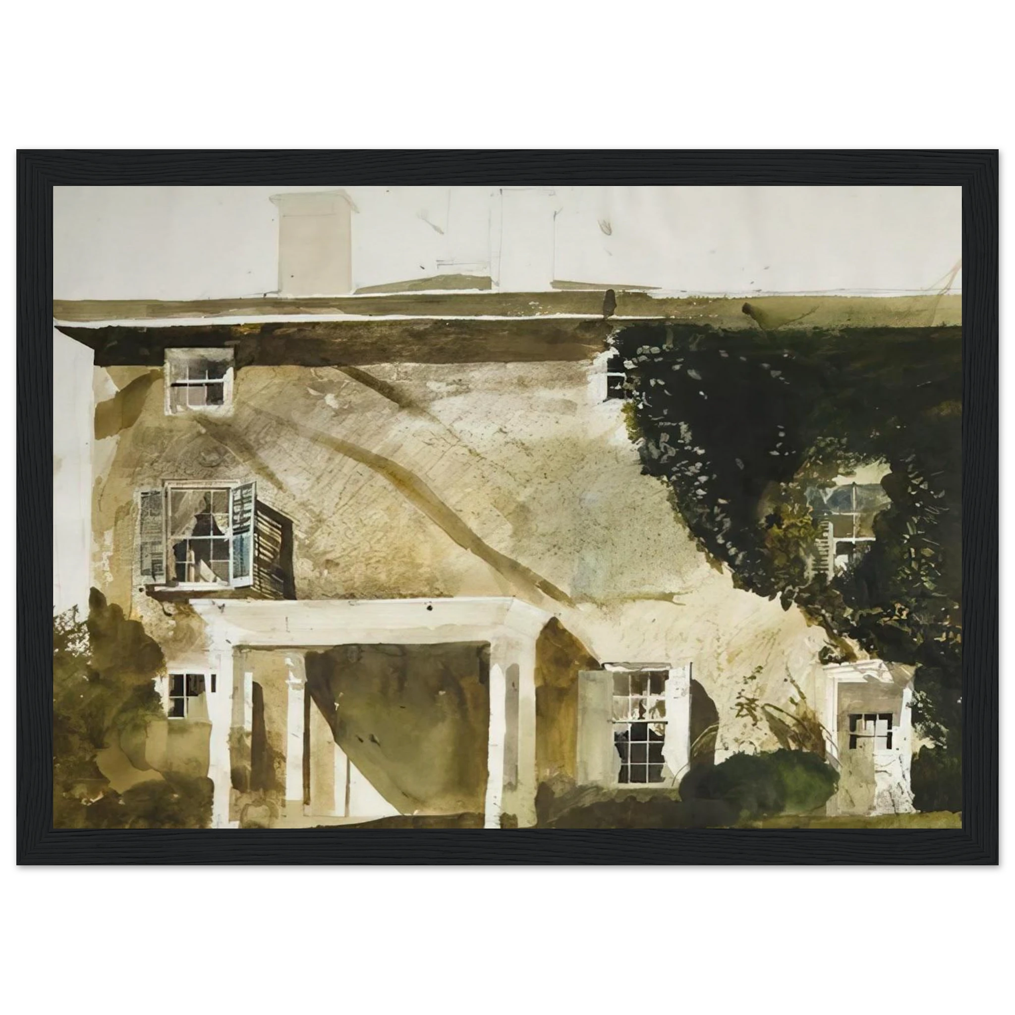 THE HATTON HOUSE 1967 Framed Poster | Andrew Wyeth Framed Prints Wall Art | Andrew Wyeth Prints