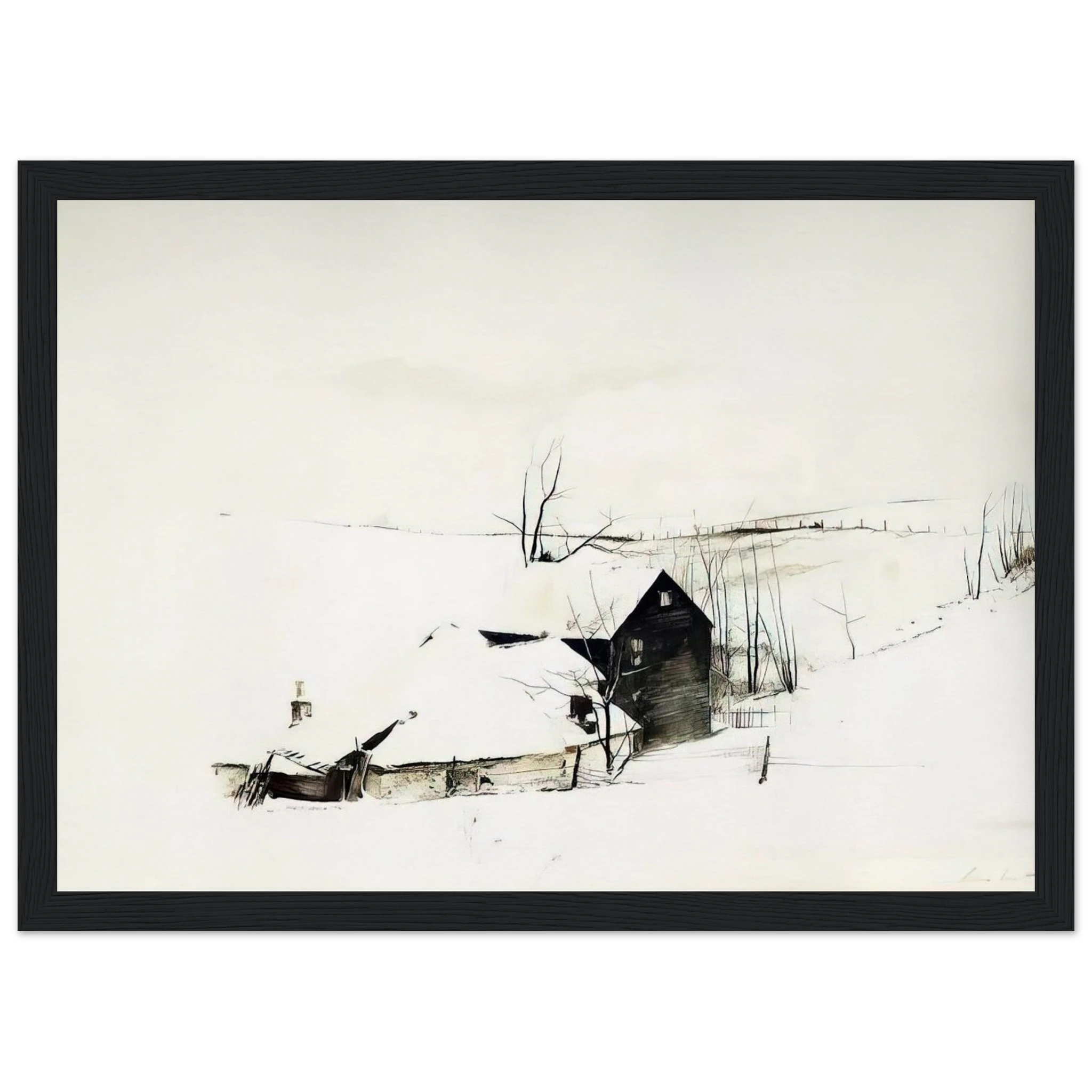 THE CORNER Framed Poster | Andrew Wyeth Framed Prints Wall Art | Andrew Wyeth Prints
