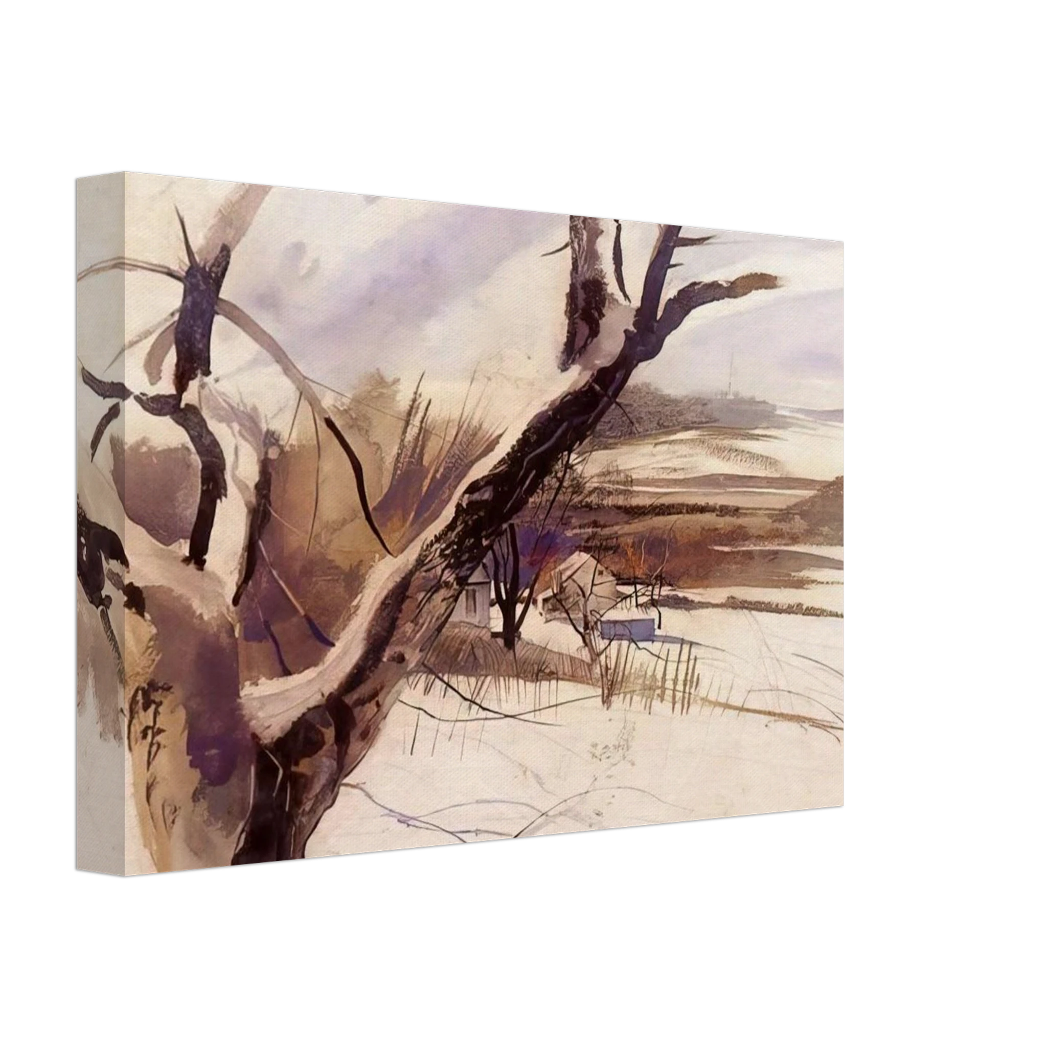 WINTER FARM SCENE Canvas | Andrew Wyeth Canvas | Andrew Wyeth Prints